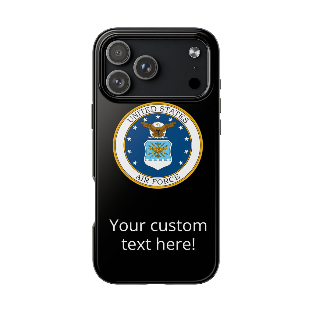 USAF Tough Phone Case — Personalized United States Air Force Emblem
