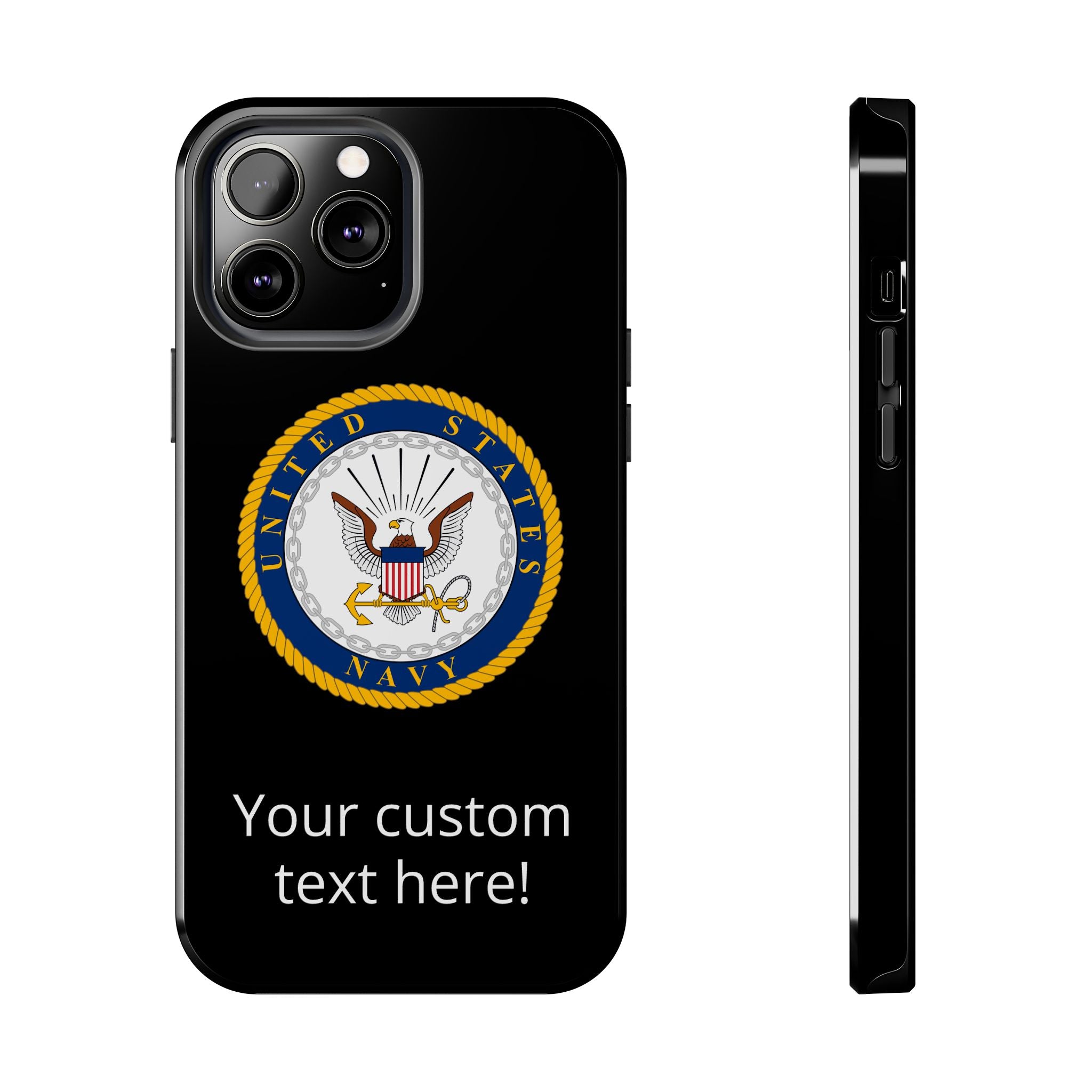 Navy Seal Emblem Tough Phone Case — Custom Text Military iPhone Cover
