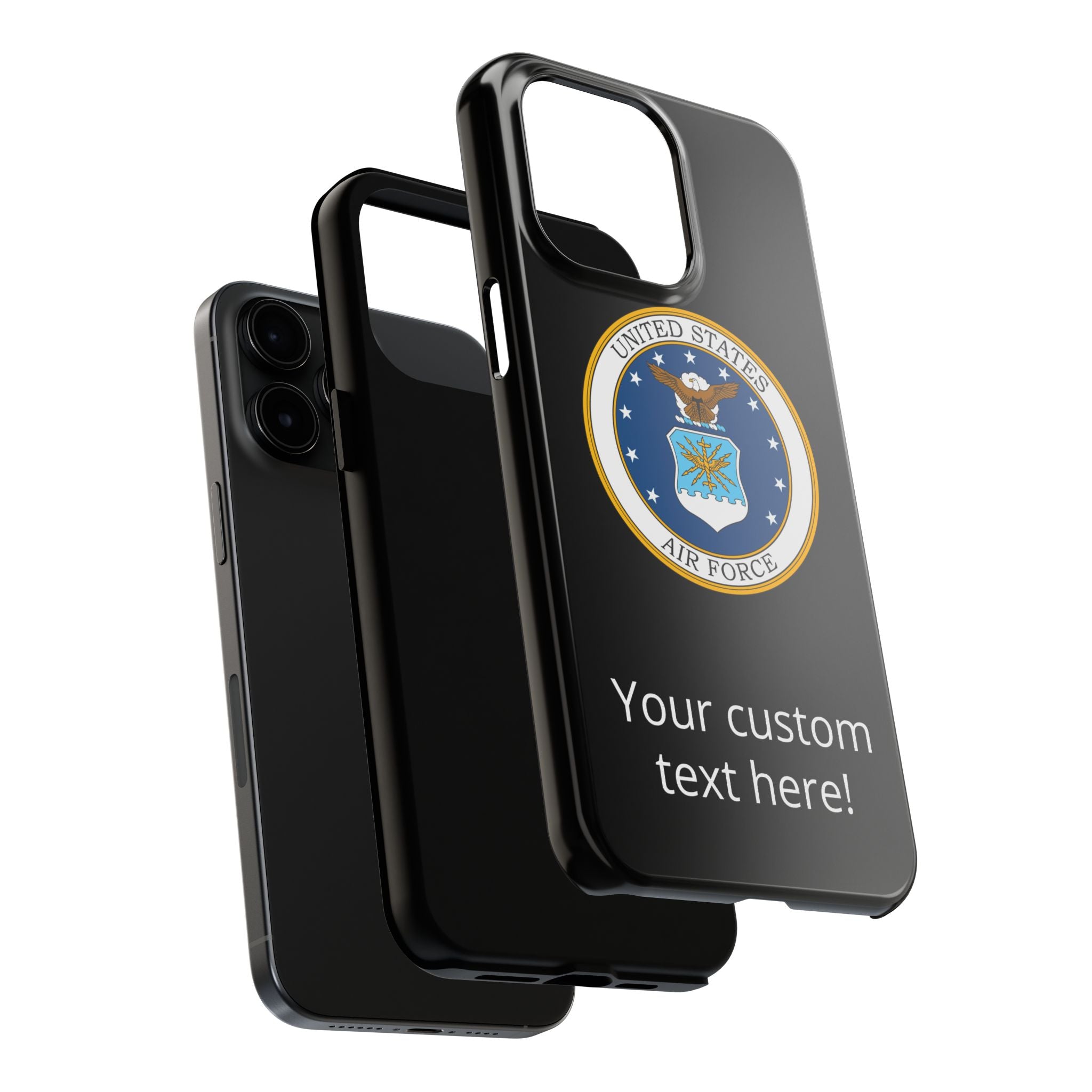 USAF Tough Phone Case — Personalized United States Air Force Emblem