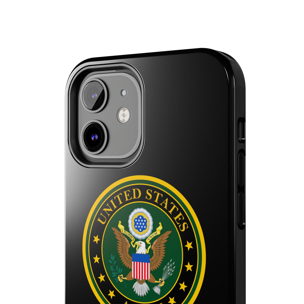 Army Emblem Tough Phone Case — Custom Text Military iPhone Cover