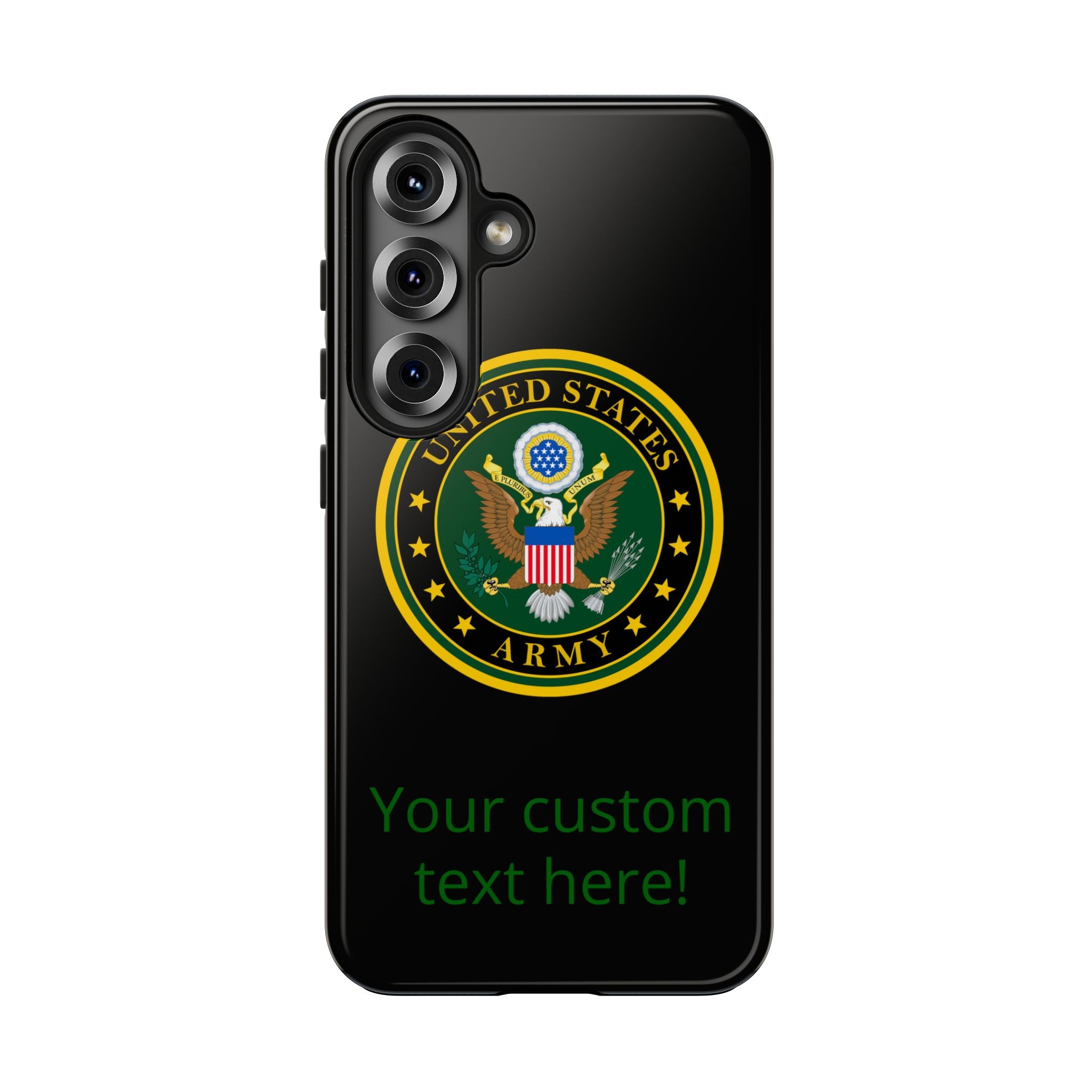 Army Emblem Tough Phone Case — Custom Text Military iPhone Cover