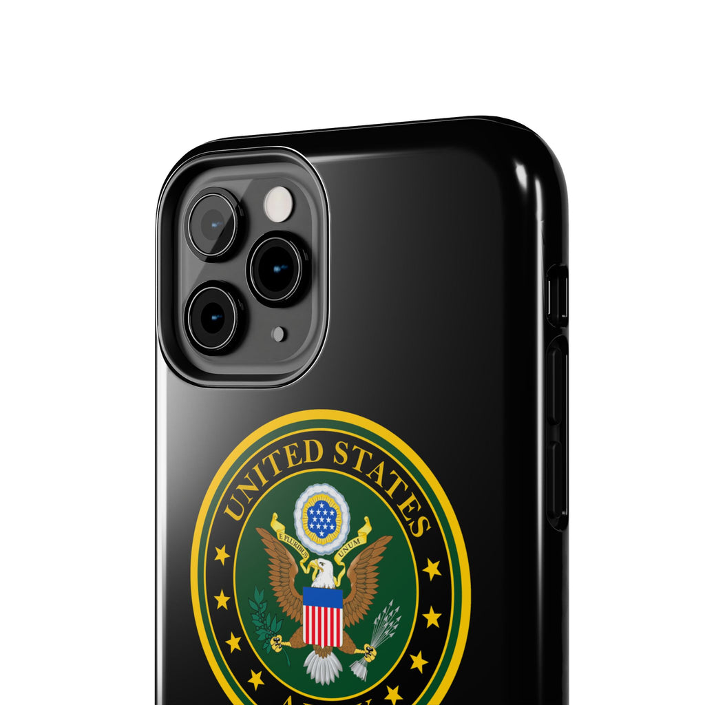 Army Emblem Tough Phone Case — Custom Text Military iPhone Cover