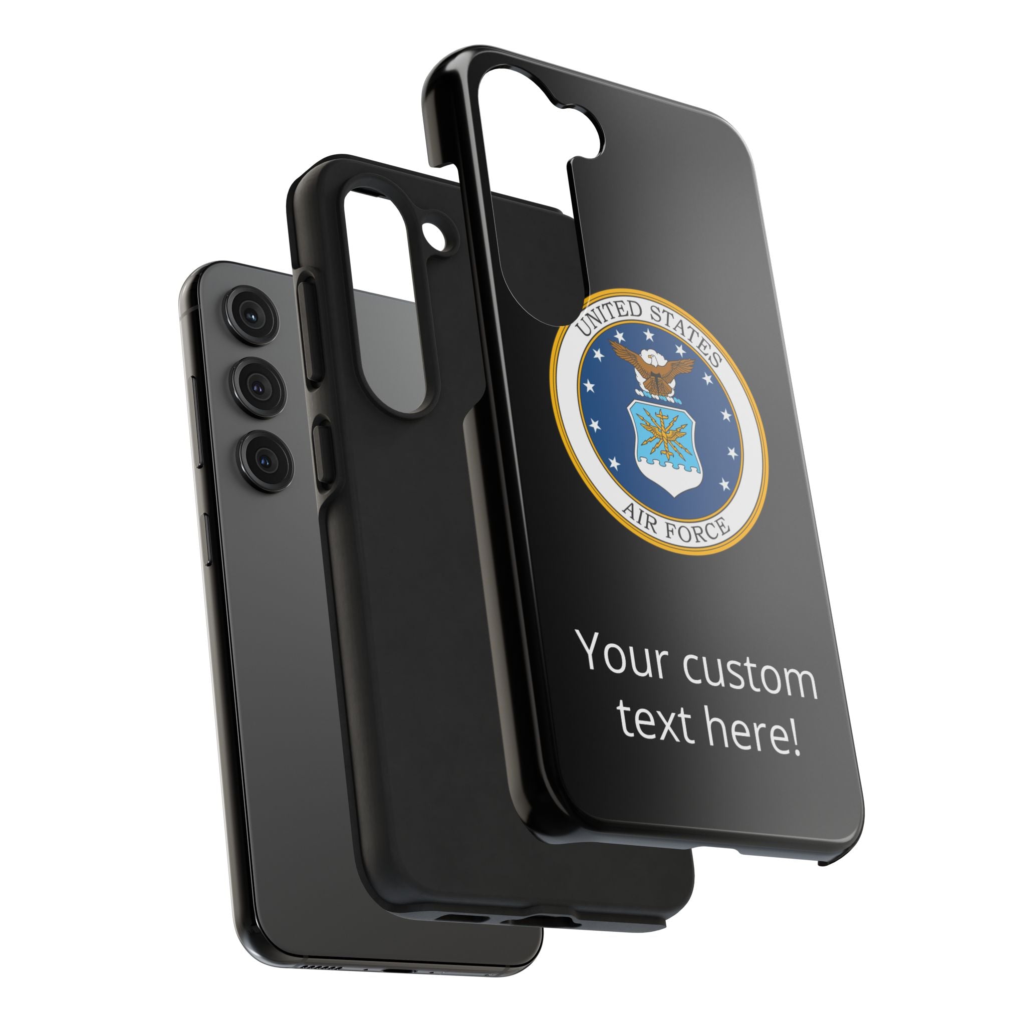 USAF Tough Phone Case — Personalized United States Air Force Emblem