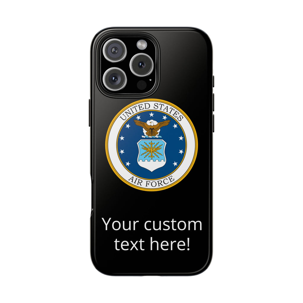 USAF Tough Phone Case — Personalized United States Air Force Emblem
