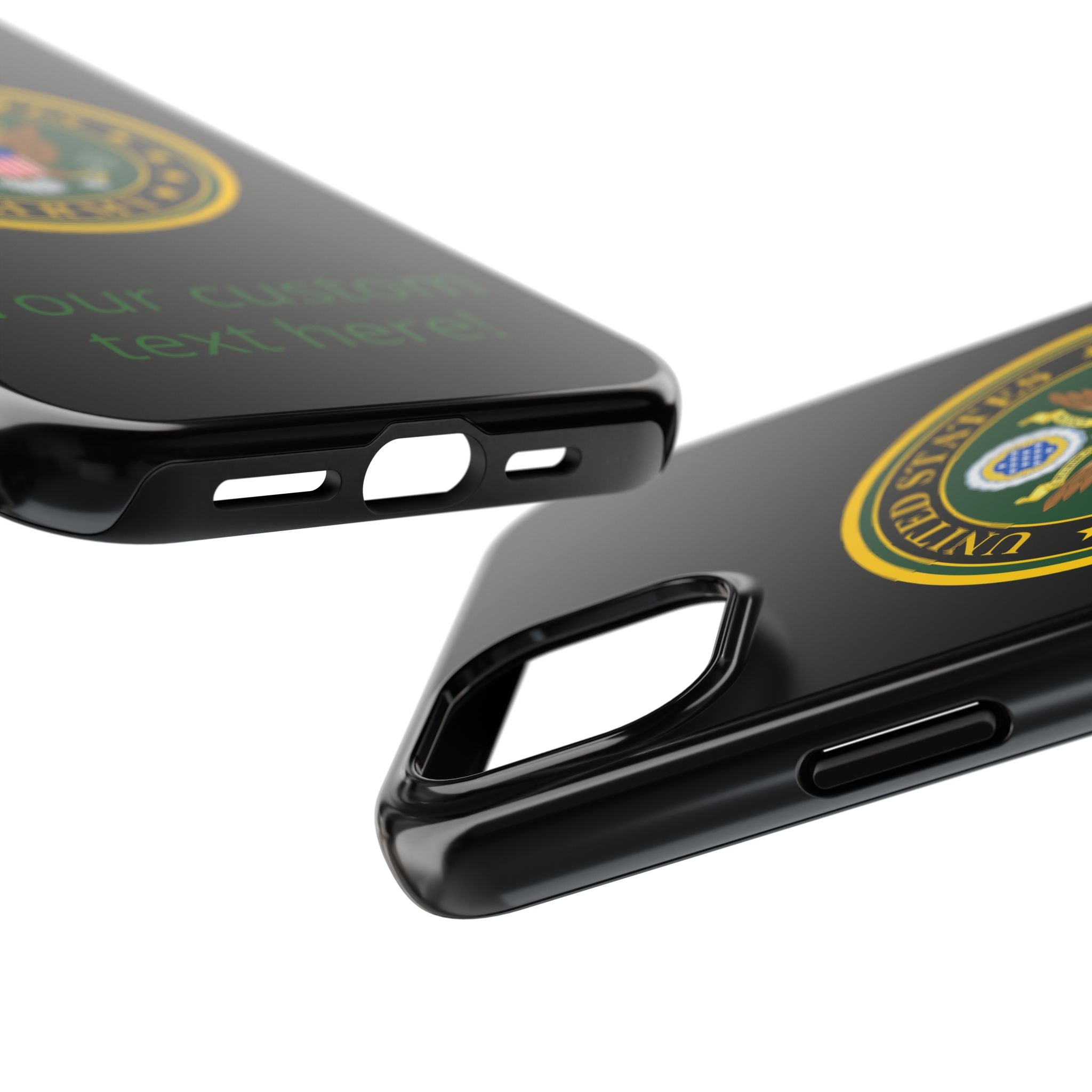 Army Emblem Tough Phone Case — Custom Text Military iPhone Cover
