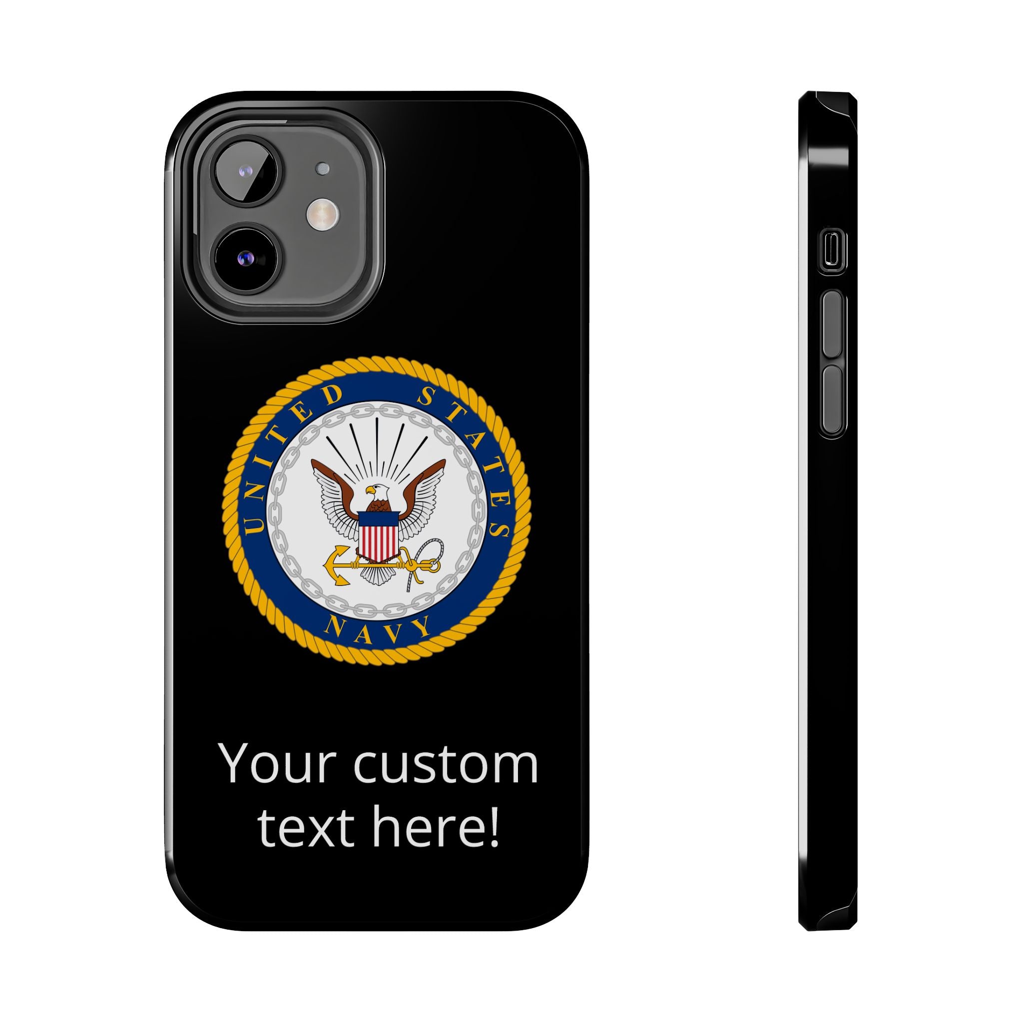Navy Seal Emblem Tough Phone Case — Custom Text Military iPhone Cover