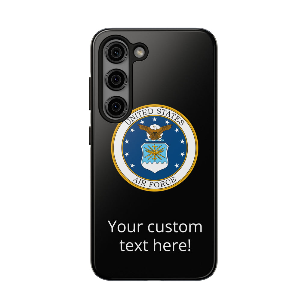 USAF Tough Phone Case — Personalized United States Air Force Emblem