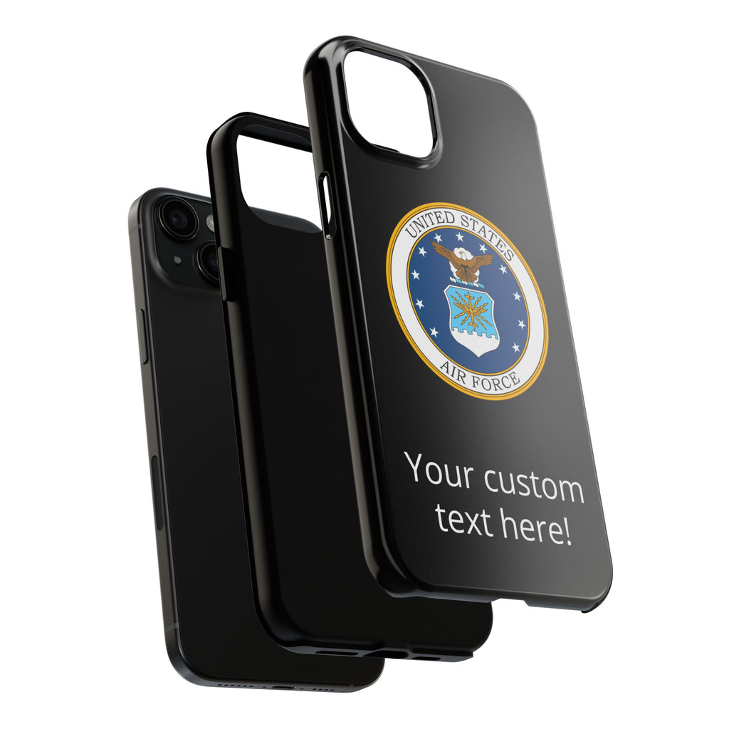 USAF Tough Phone Case — Personalized United States Air Force Emblem