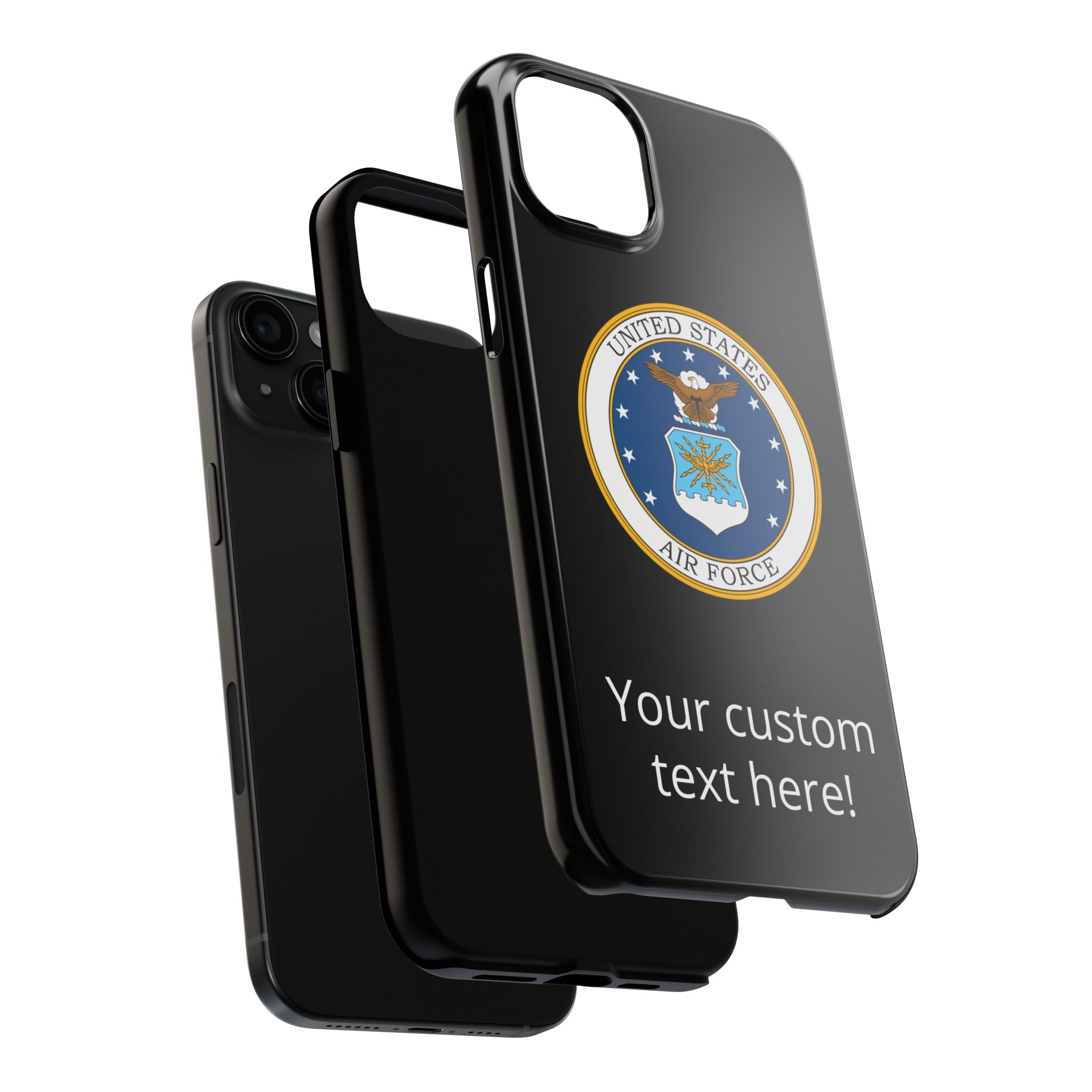 USAF Tough Phone Case — Personalized United States Air Force Emblem