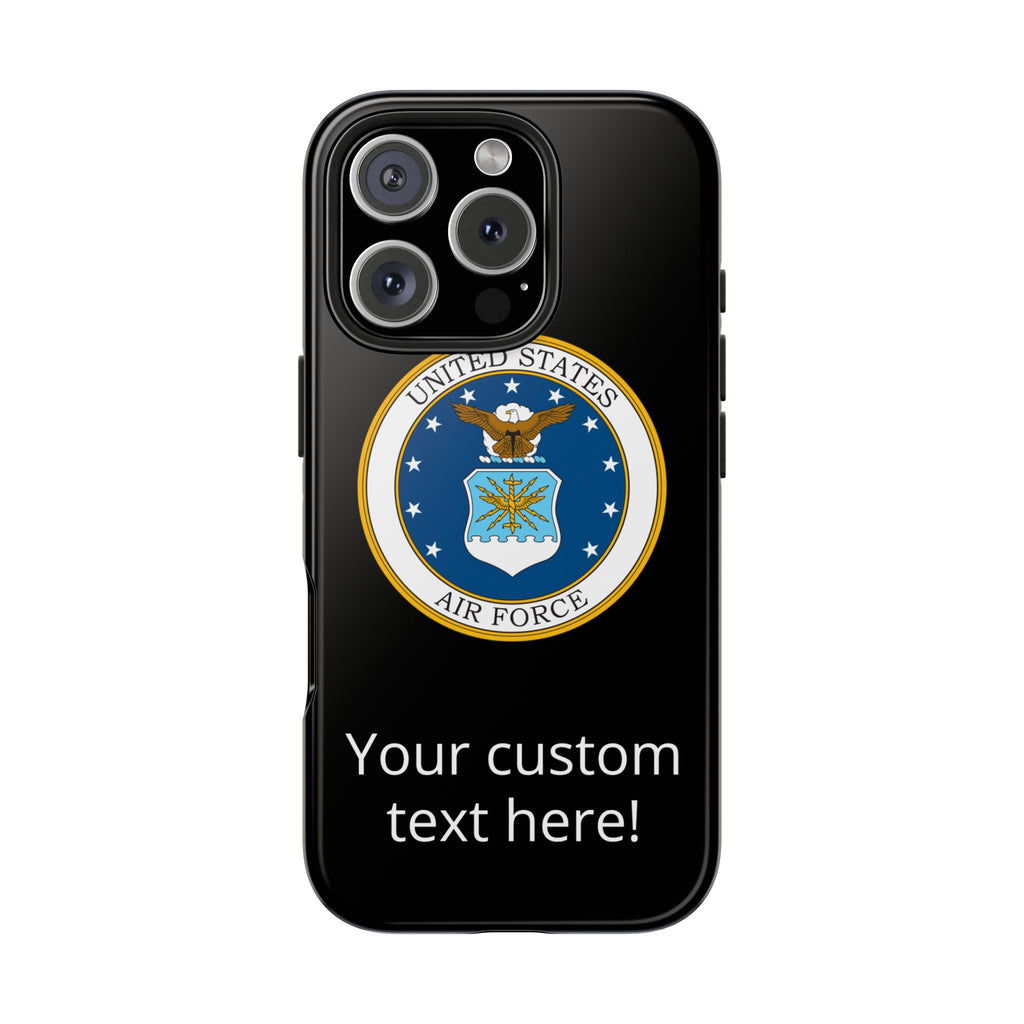 USAF Tough Phone Case — Personalized United States Air Force Emblem