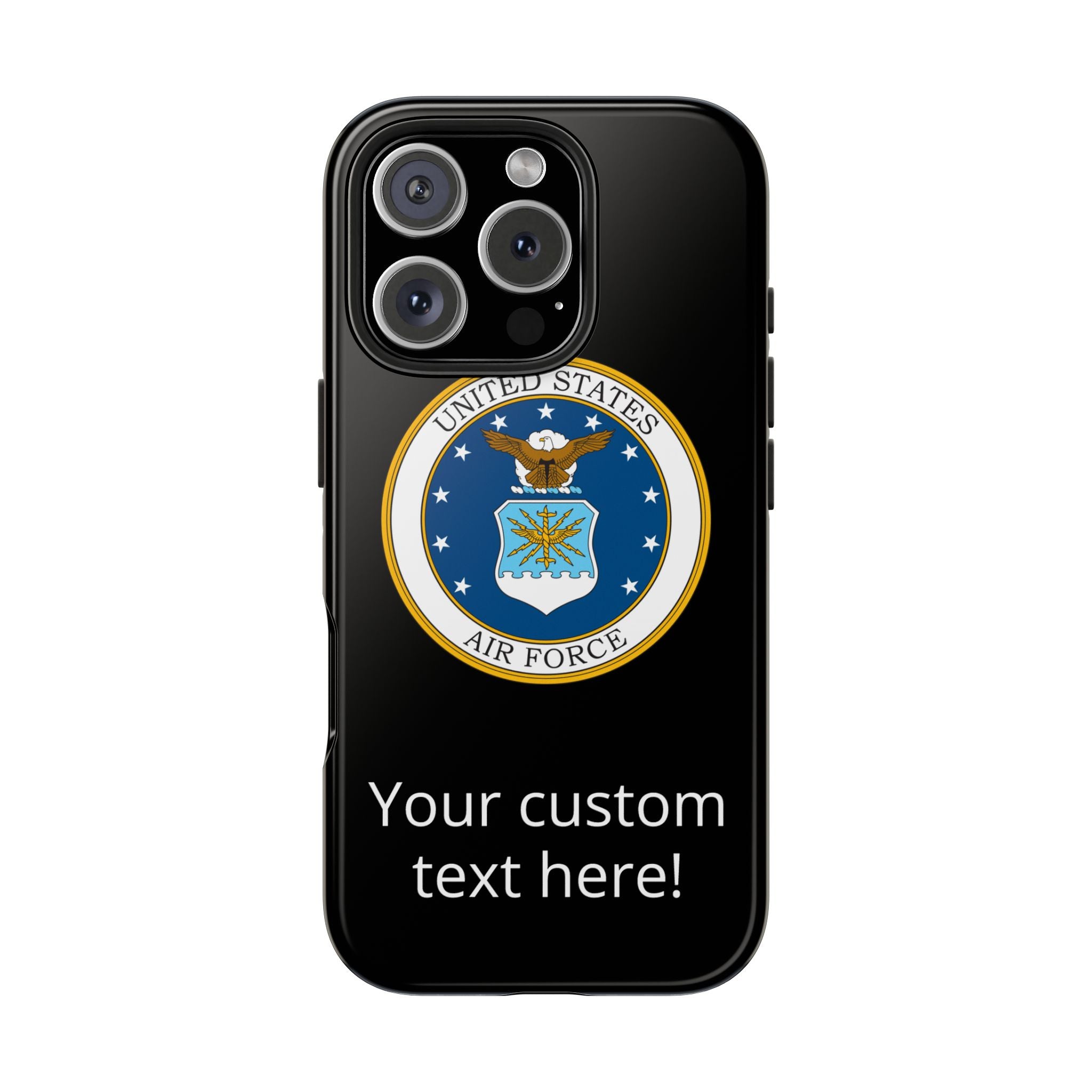 USAF Tough Phone Case — Personalized United States Air Force Emblem