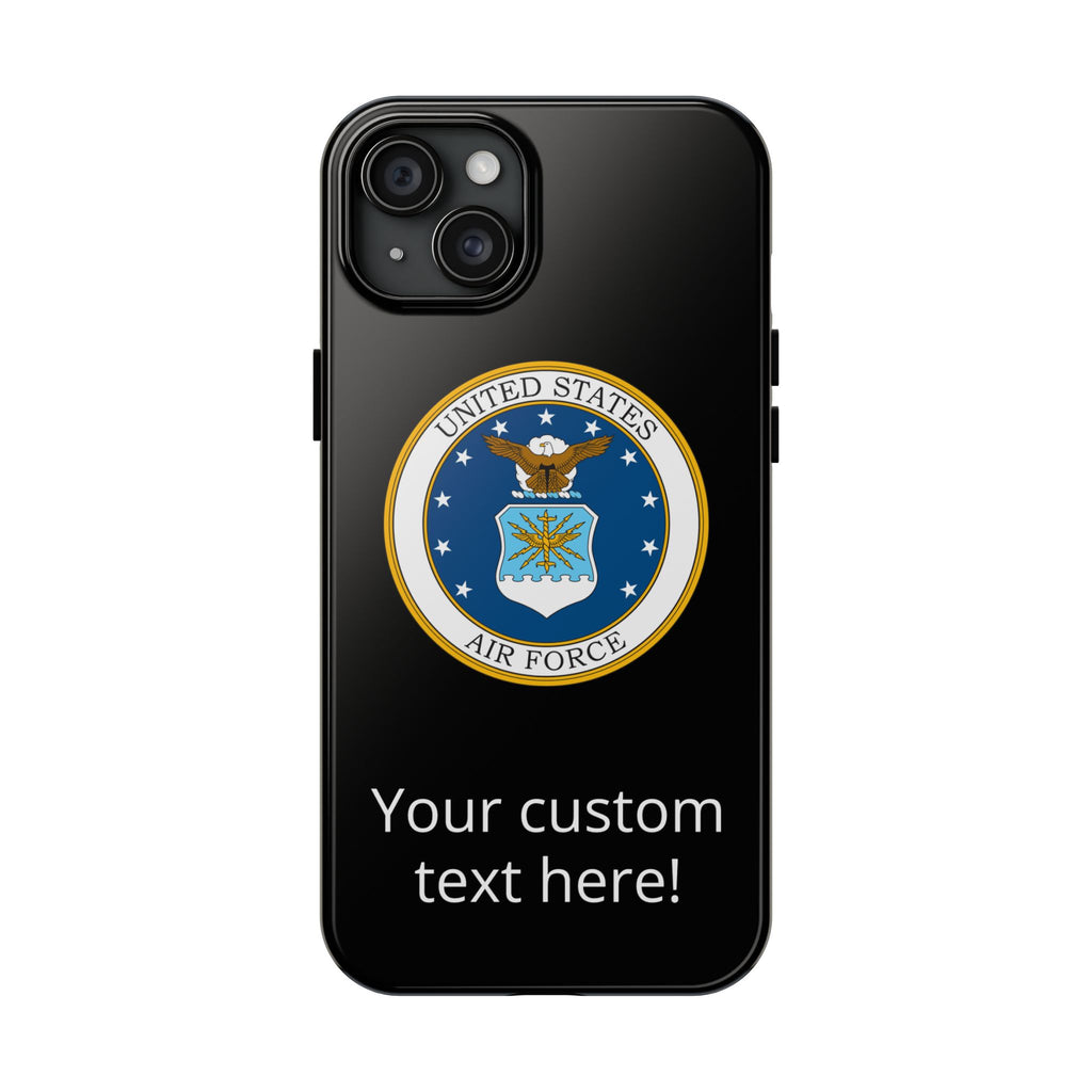 USAF Tough Phone Case — Personalized United States Air Force Emblem