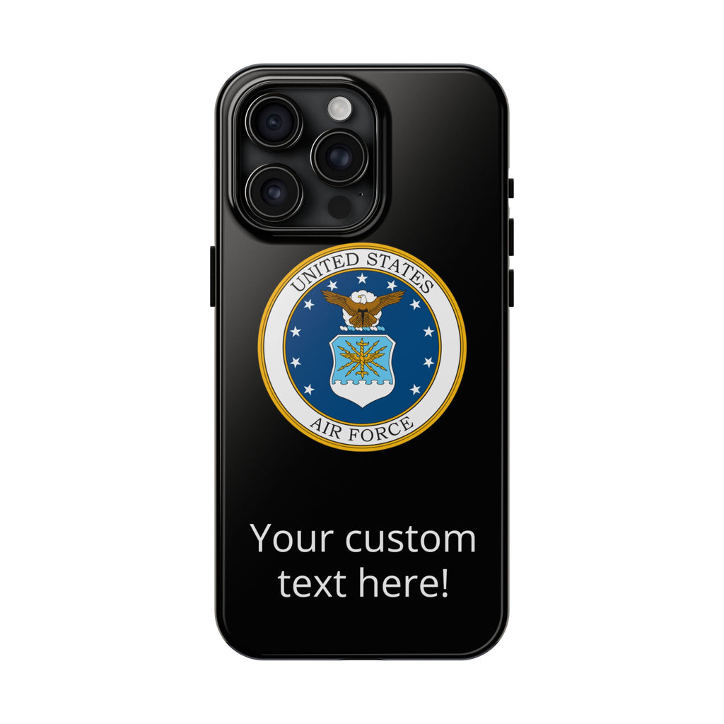 USAF Tough Phone Case — Personalized United States Air Force Emblem
