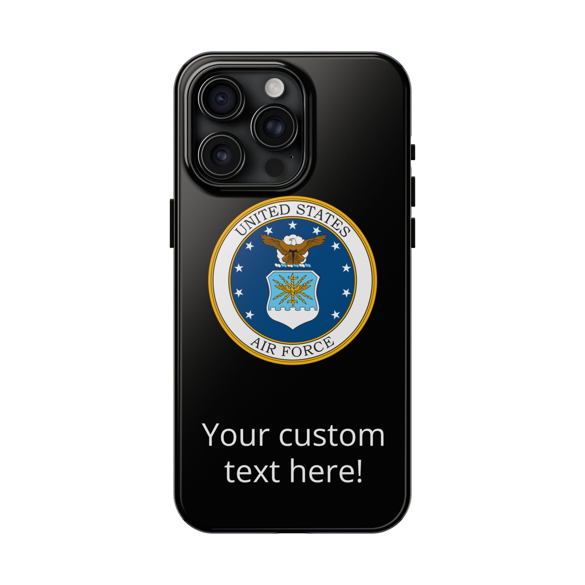 USAF Tough Phone Case — Personalized United States Air Force Emblem