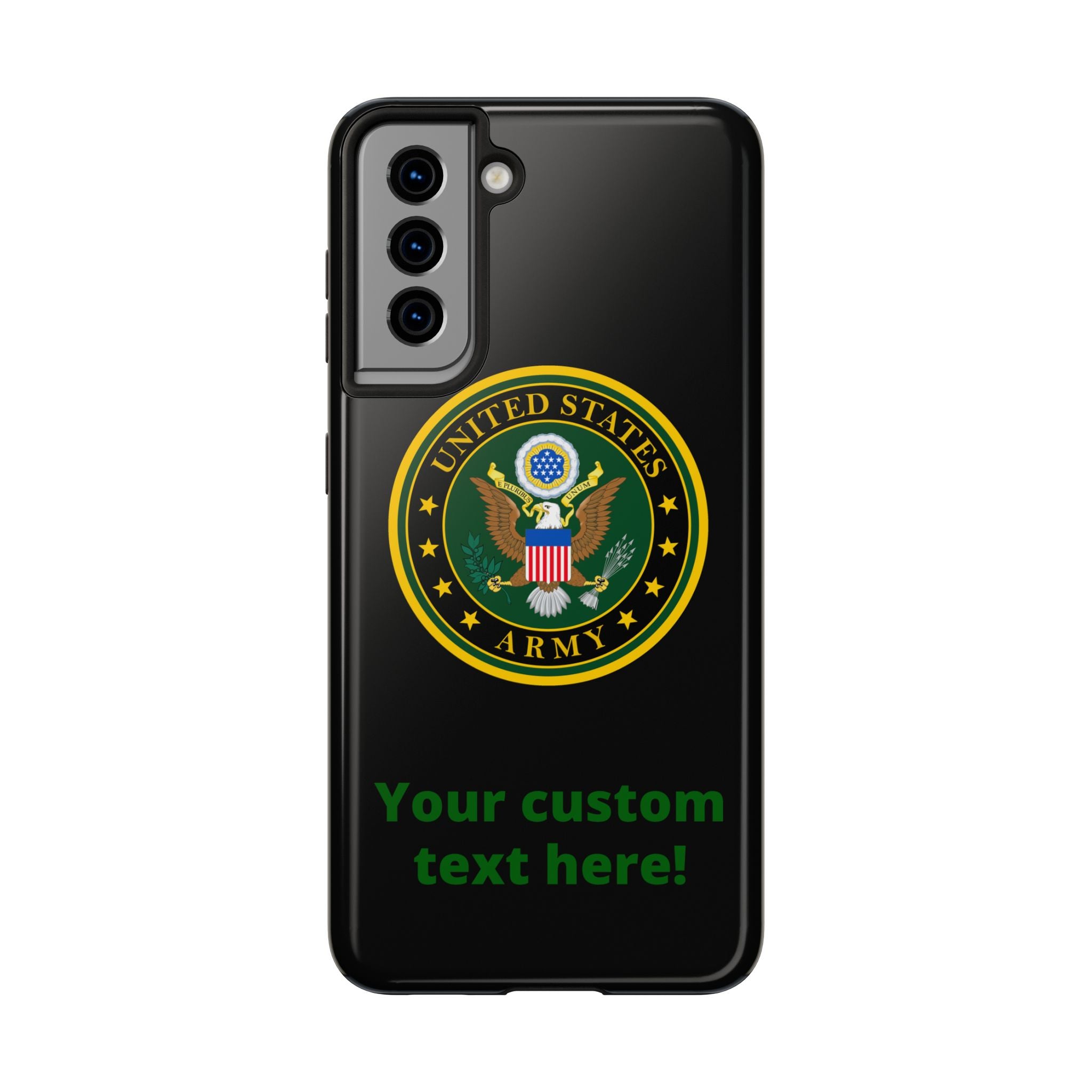Army Emblem Tough Phone Case — Custom Text Military iPhone Cover