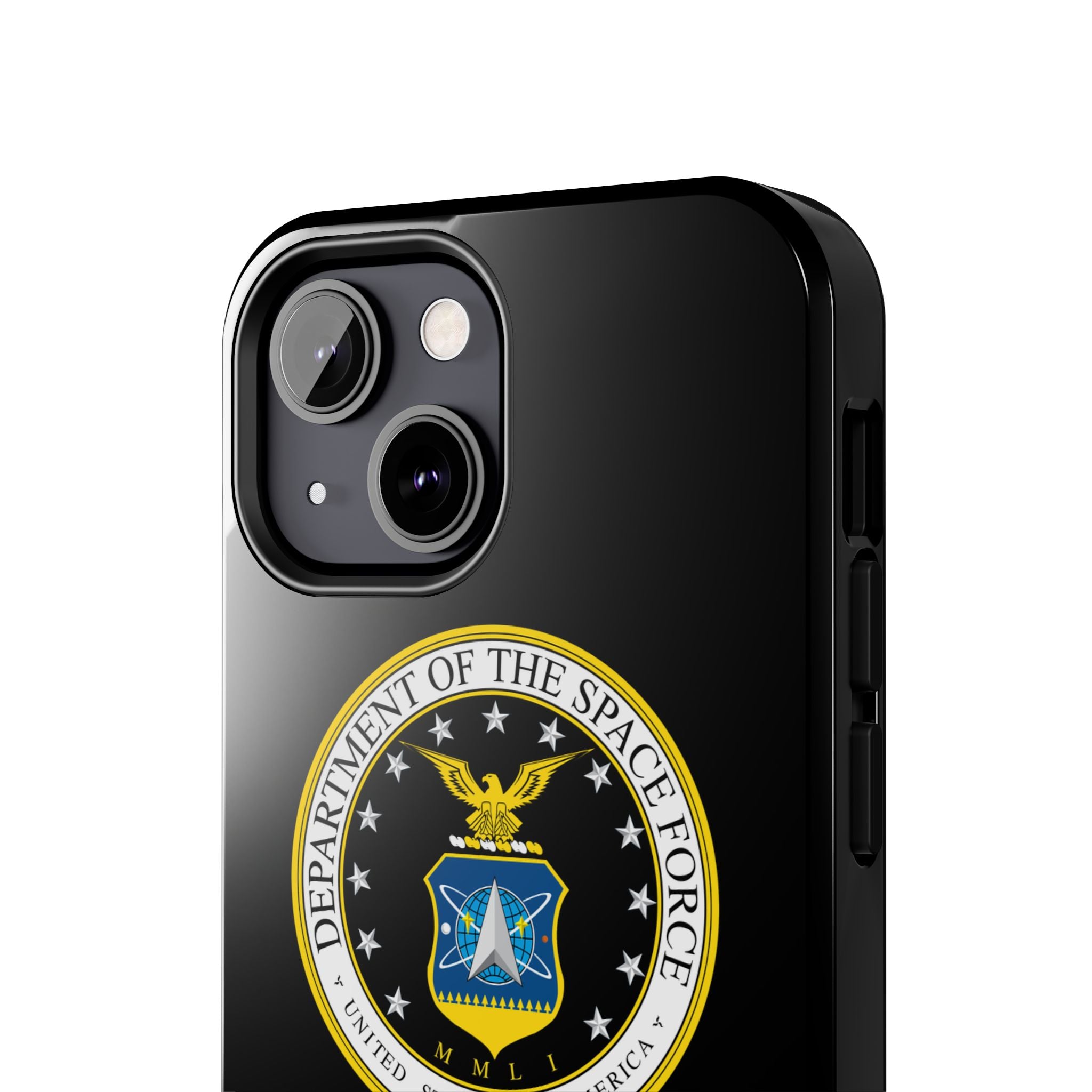 Space Force Tough Phone Case — Custom Text Military Emblem Protective Case