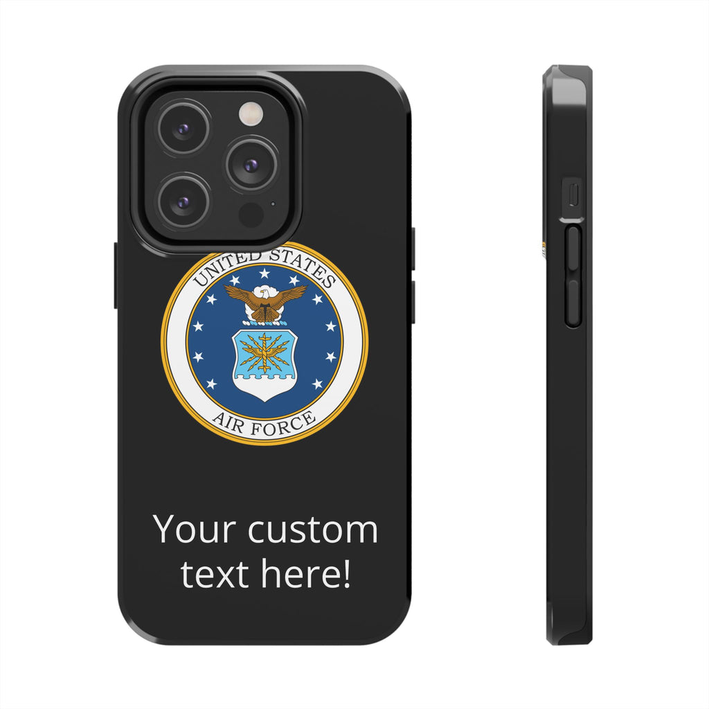 USAF Tough Phone Case — Personalized United States Air Force Emblem