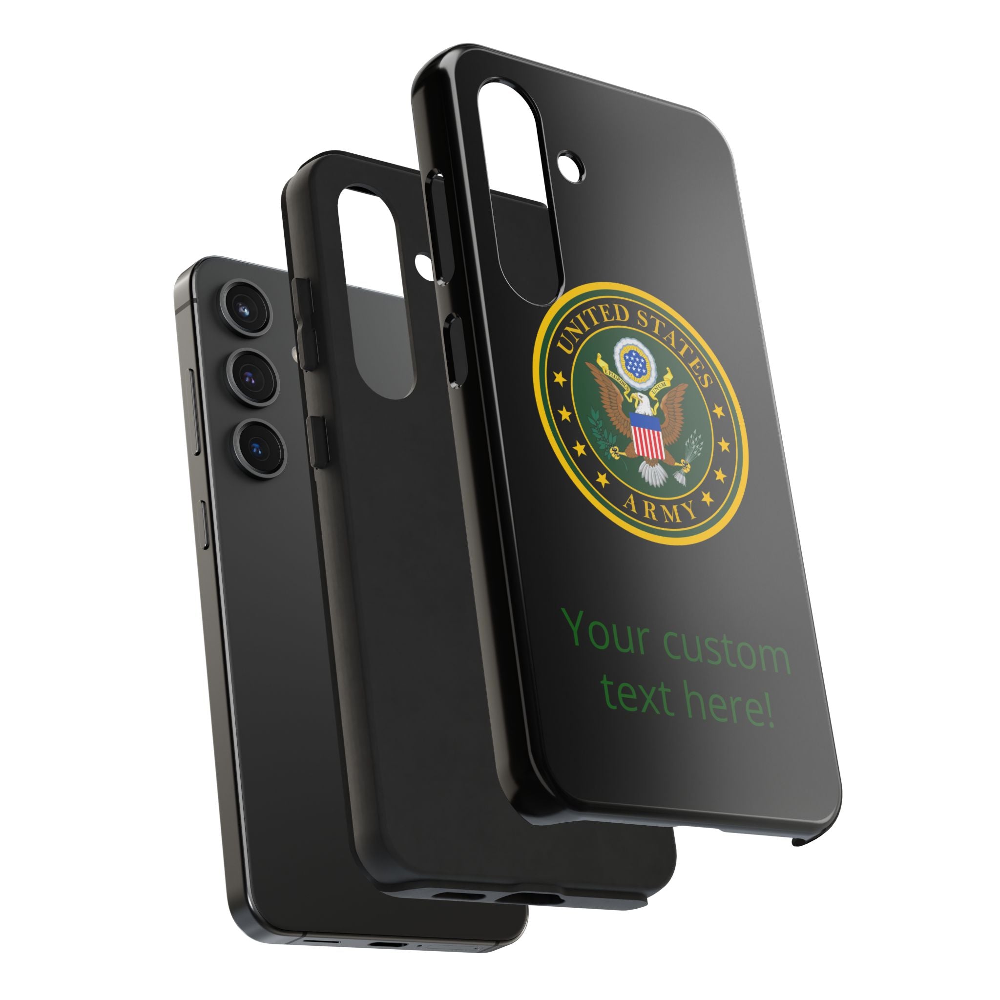 Army Emblem Tough Phone Case — Custom Text Military iPhone Cover