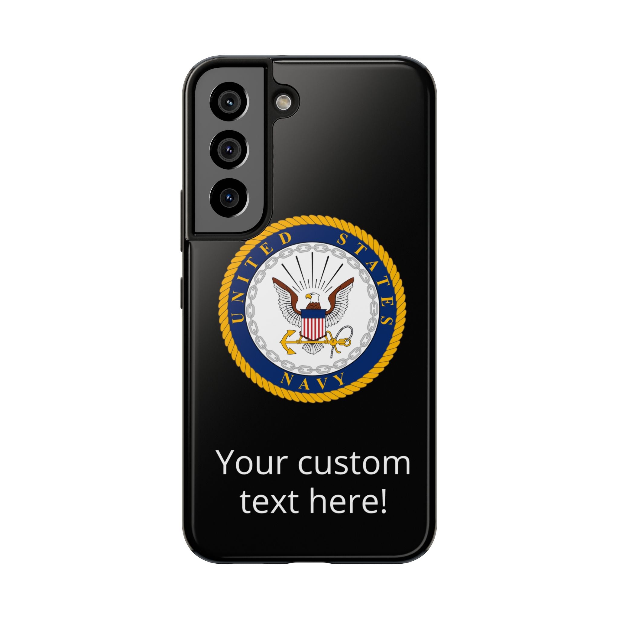 Navy Seal Emblem Tough Phone Case — Custom Text Military iPhone Cover