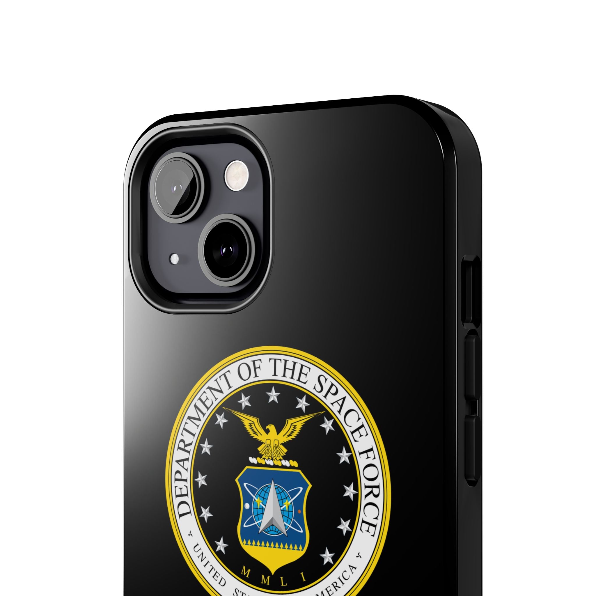 Space Force Tough Phone Case — Custom Text Military Emblem Protective Case