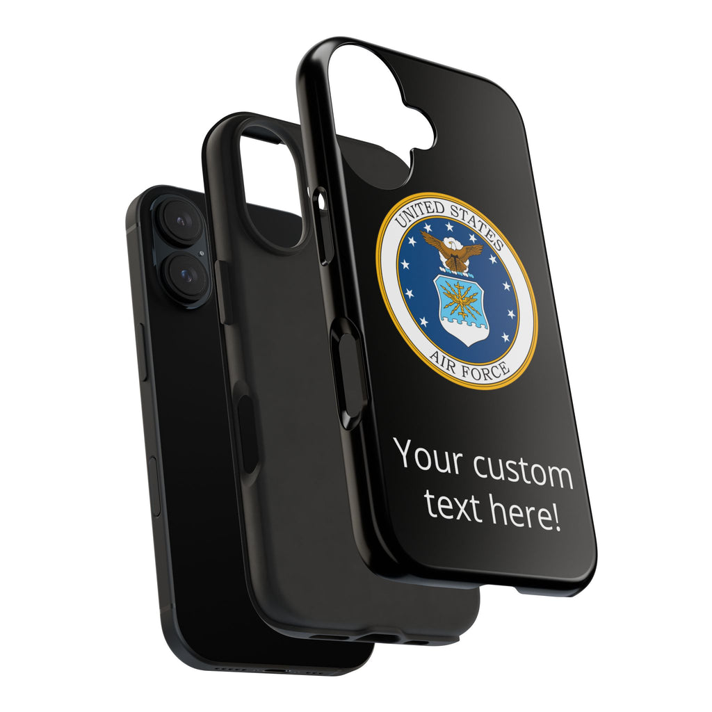 USAF Tough Phone Case — Personalized United States Air Force Emblem