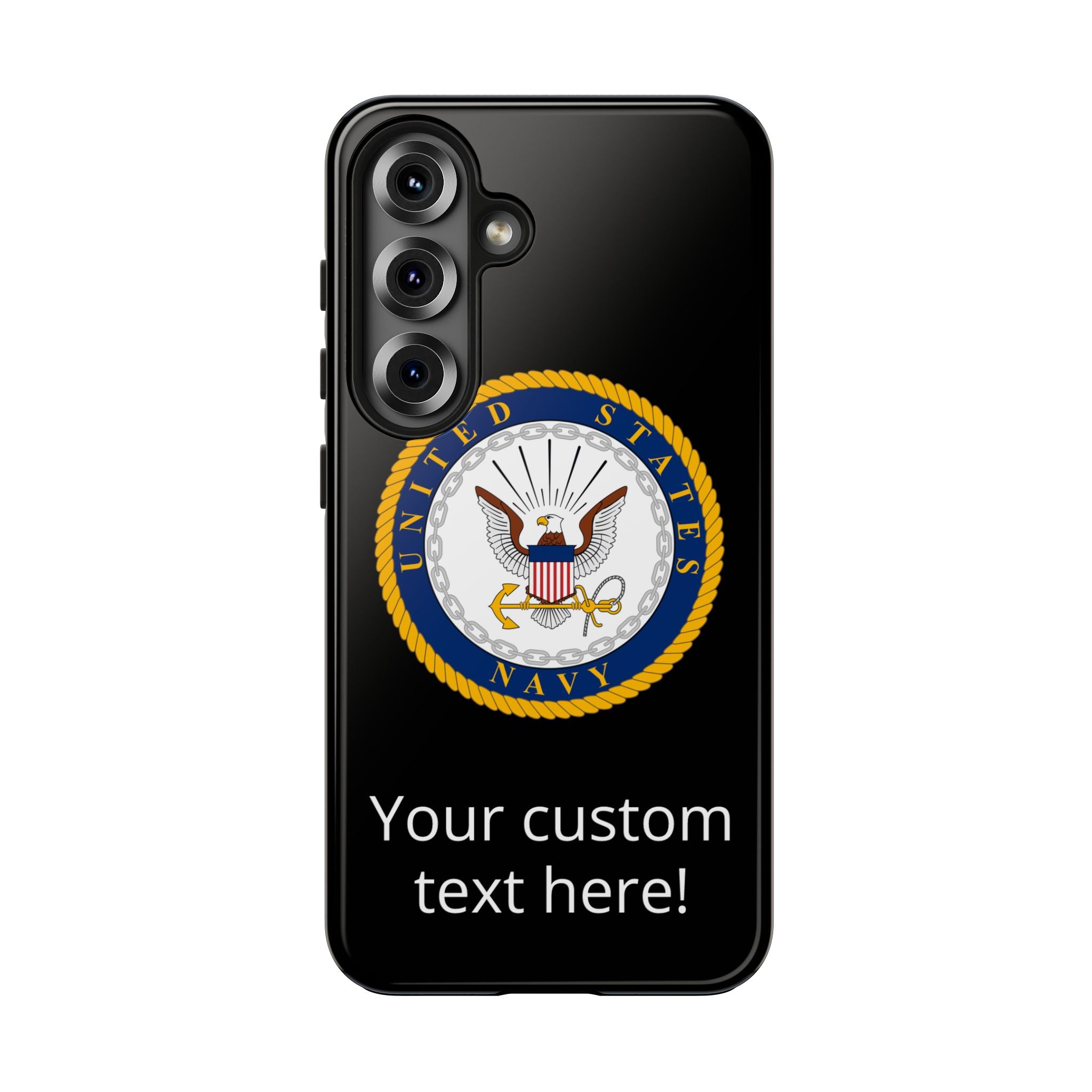 Navy Seal Emblem Tough Phone Case — Custom Text Military iPhone Cover