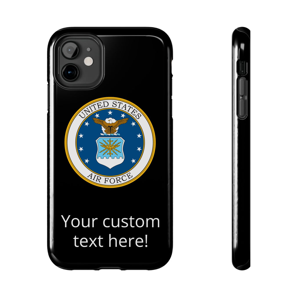 USAF Tough Phone Case — Personalized United States Air Force Emblem