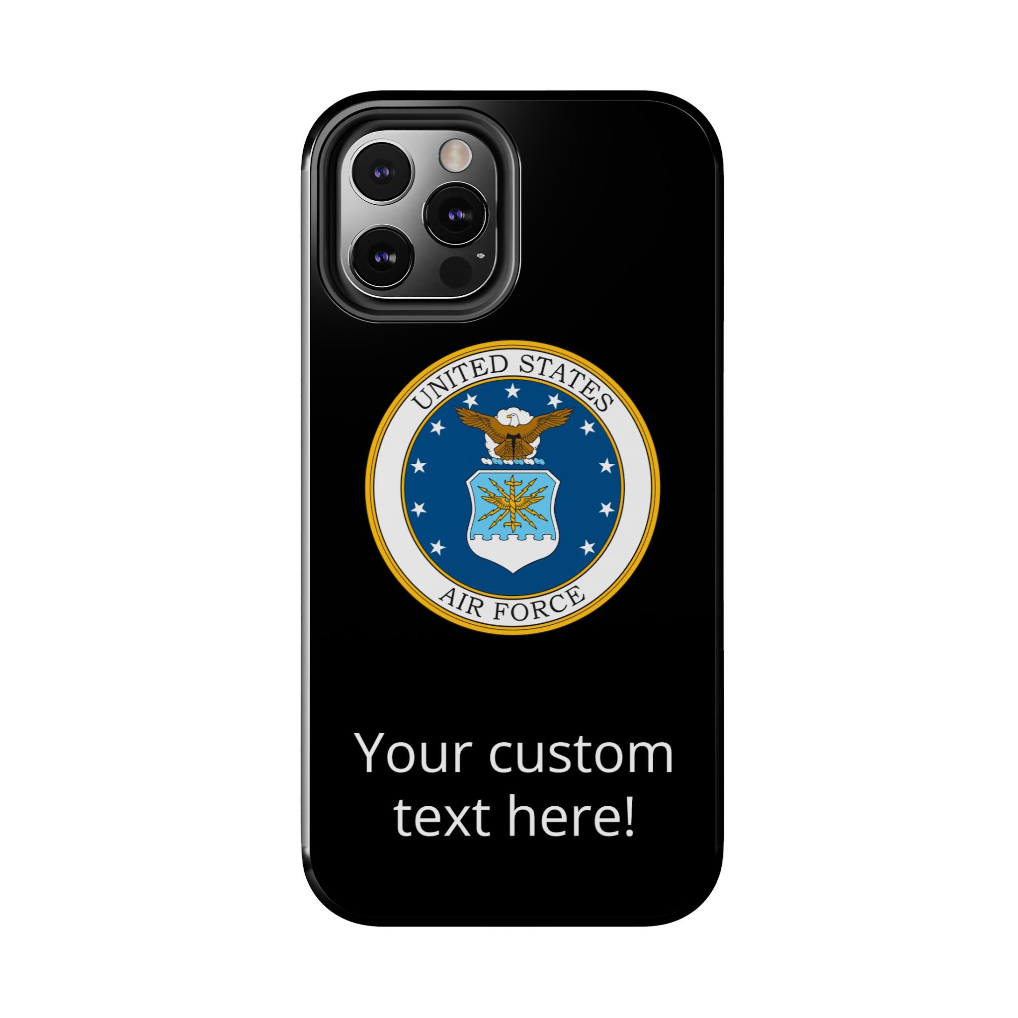 USAF Tough Phone Case — Personalized United States Air Force Emblem