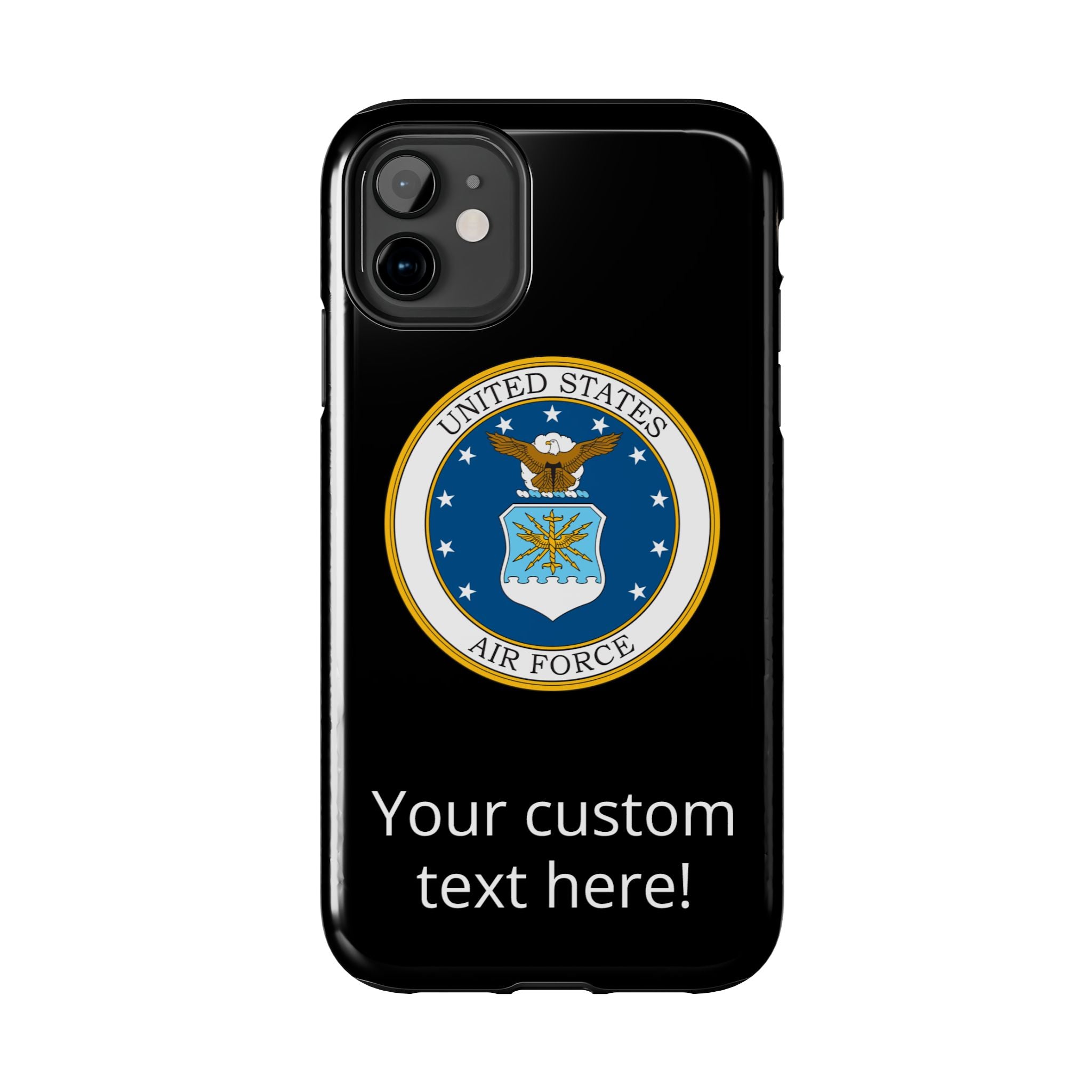 USAF Tough Phone Case — Personalized United States Air Force Emblem