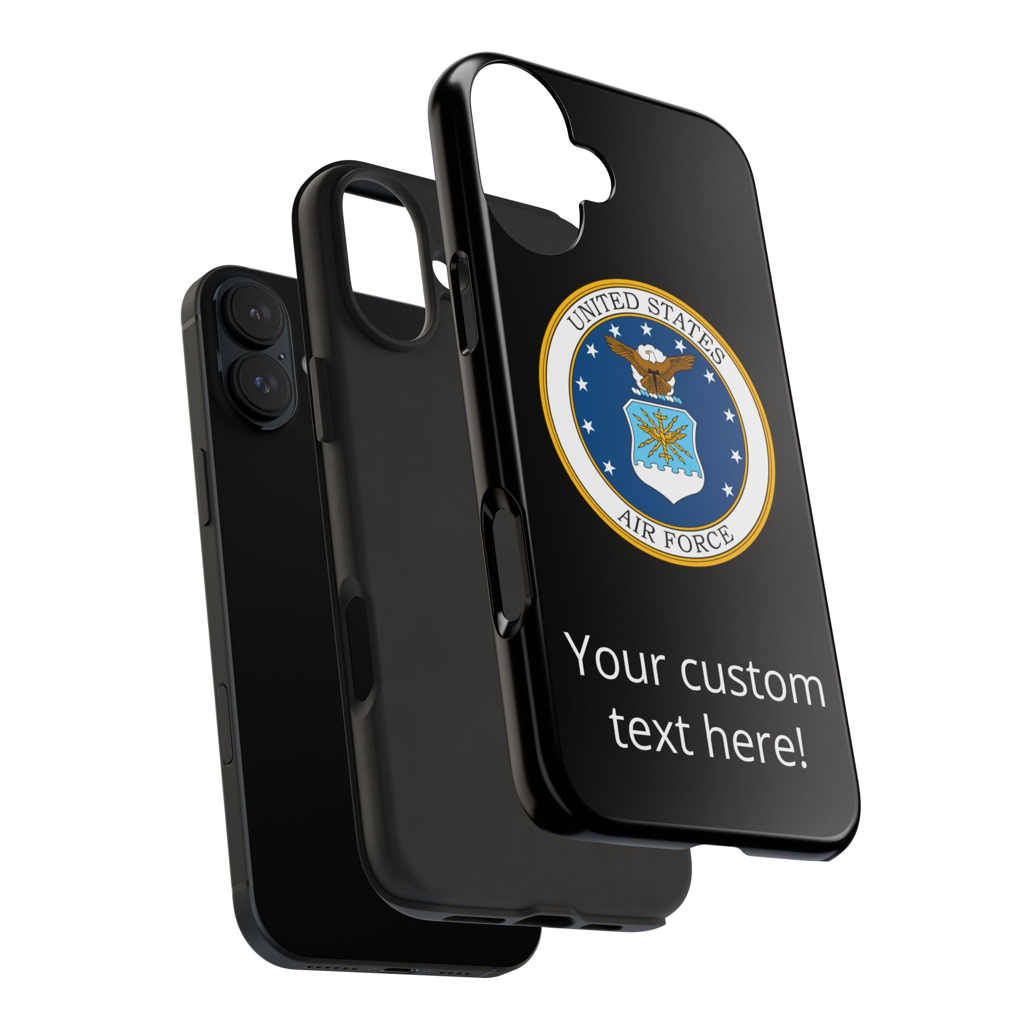 USAF Tough Phone Case — Personalized United States Air Force Emblem