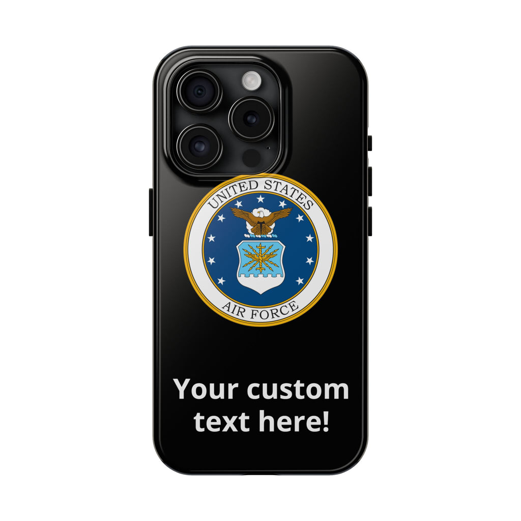 USAF Tough Phone Case — Personalized United States Air Force Emblem