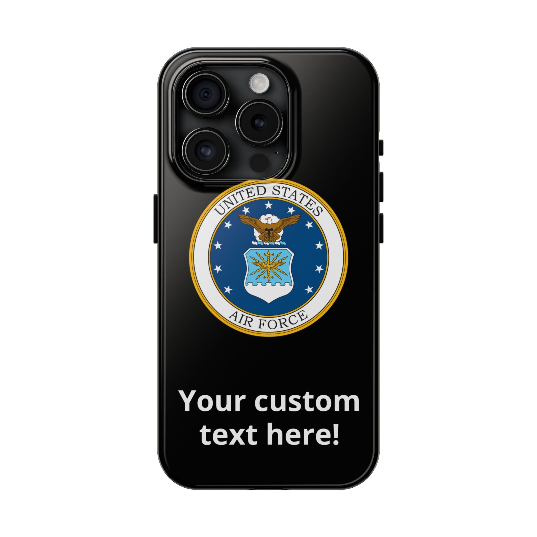 USAF Tough Phone Case — Personalized United States Air Force Emblem