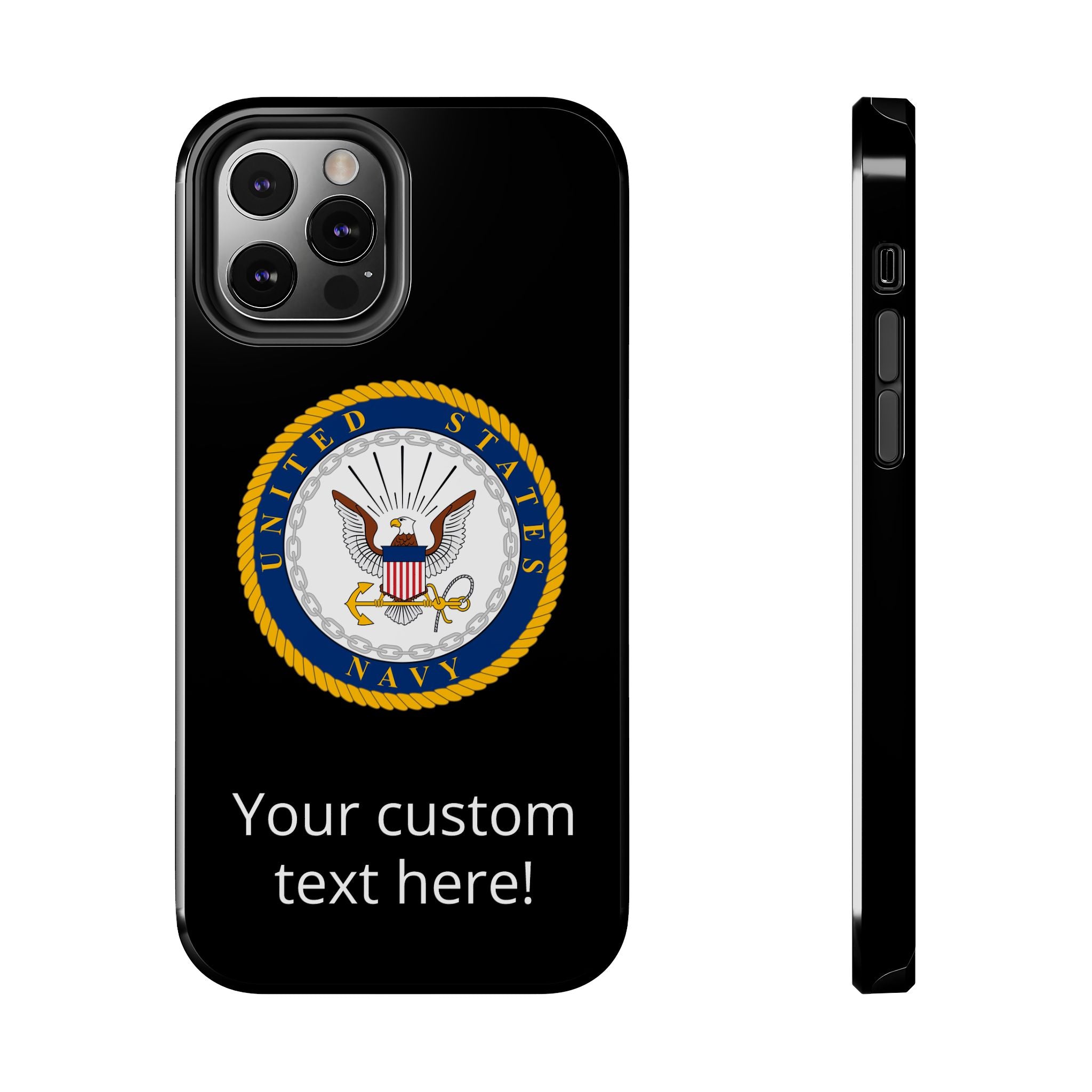 Navy Seal Emblem Tough Phone Case — Custom Text Military iPhone Cover