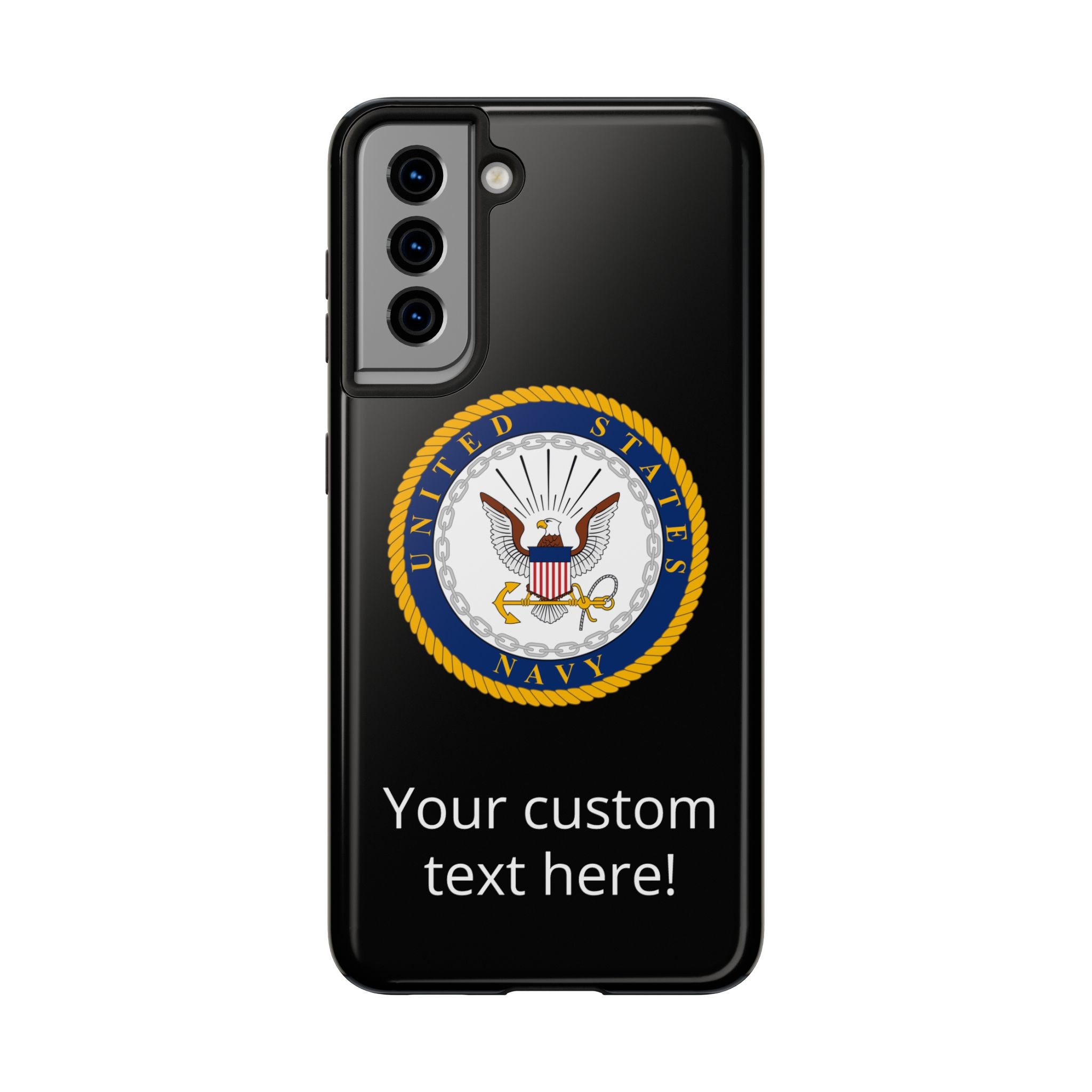 Navy Seal Emblem Tough Phone Case — Custom Text Military iPhone Cover