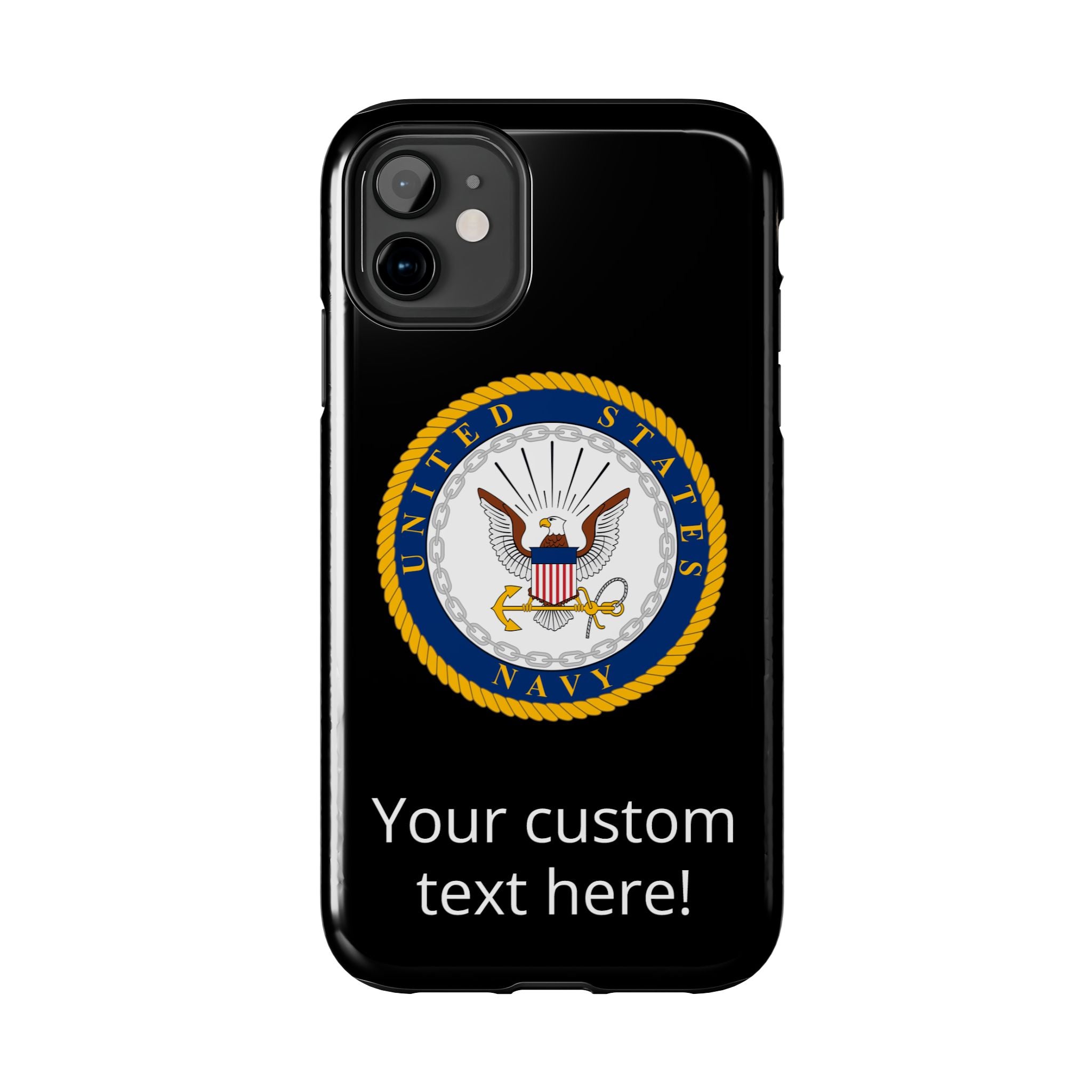 Navy Seal Emblem Tough Phone Case — Custom Text Military iPhone Cover