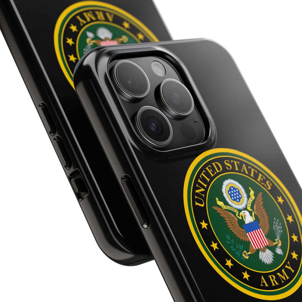 Army Emblem Tough Phone Case — Custom Text Military iPhone Cover