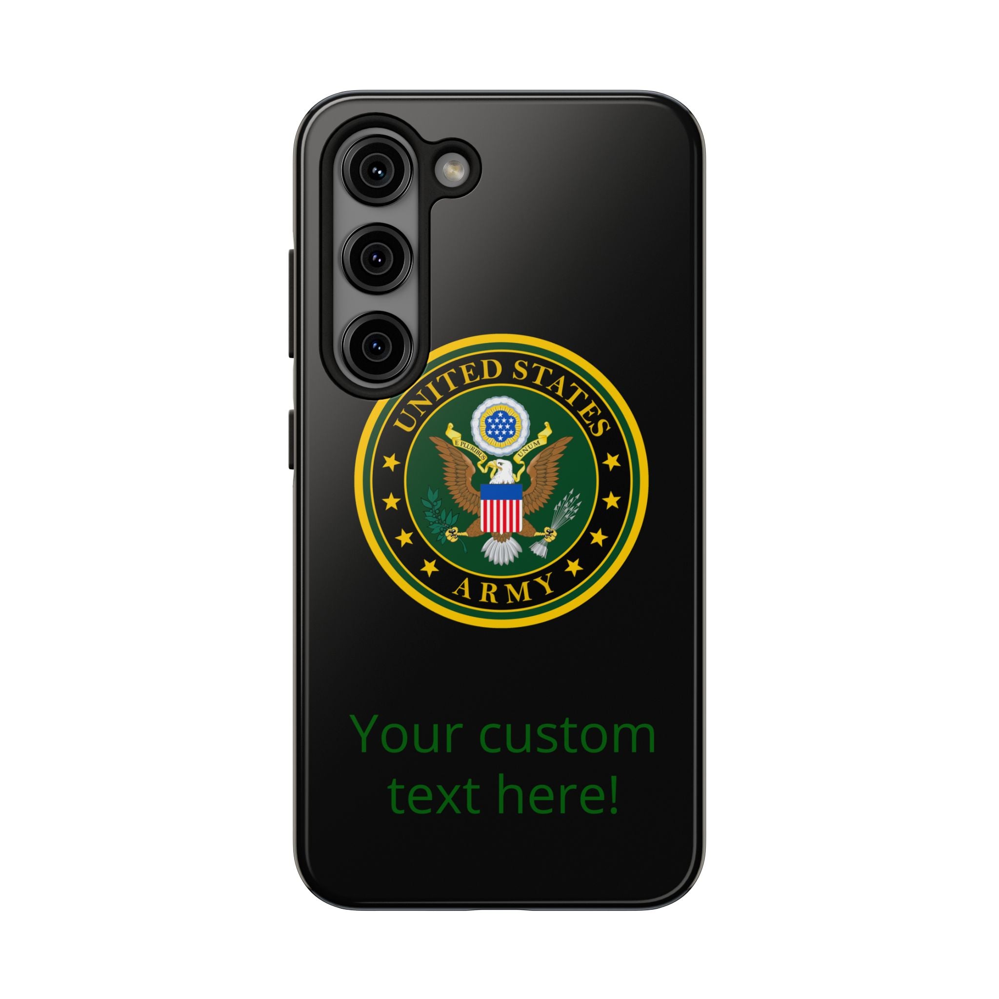 Army Emblem Tough Phone Case — Custom Text Military iPhone Cover