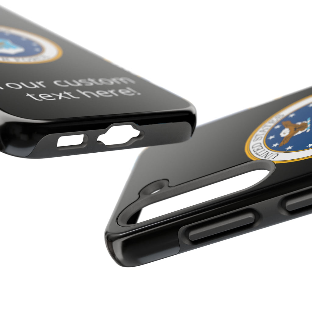 USAF Tough Phone Case — Personalized United States Air Force Emblem
