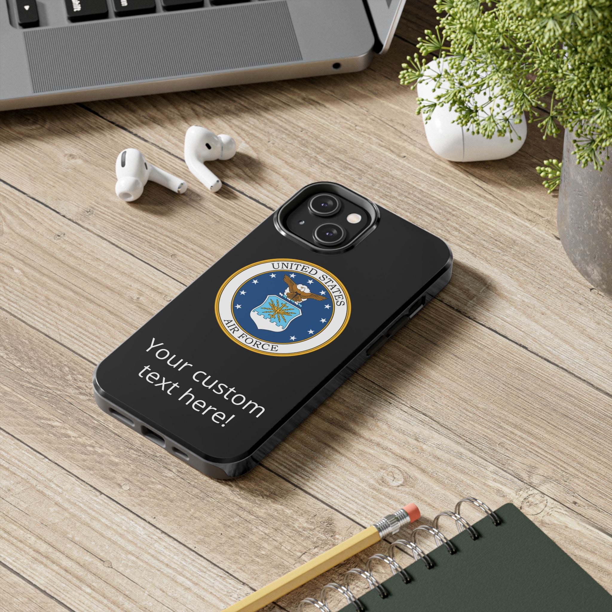 USAF Tough Phone Case — Personalized United States Air Force Emblem