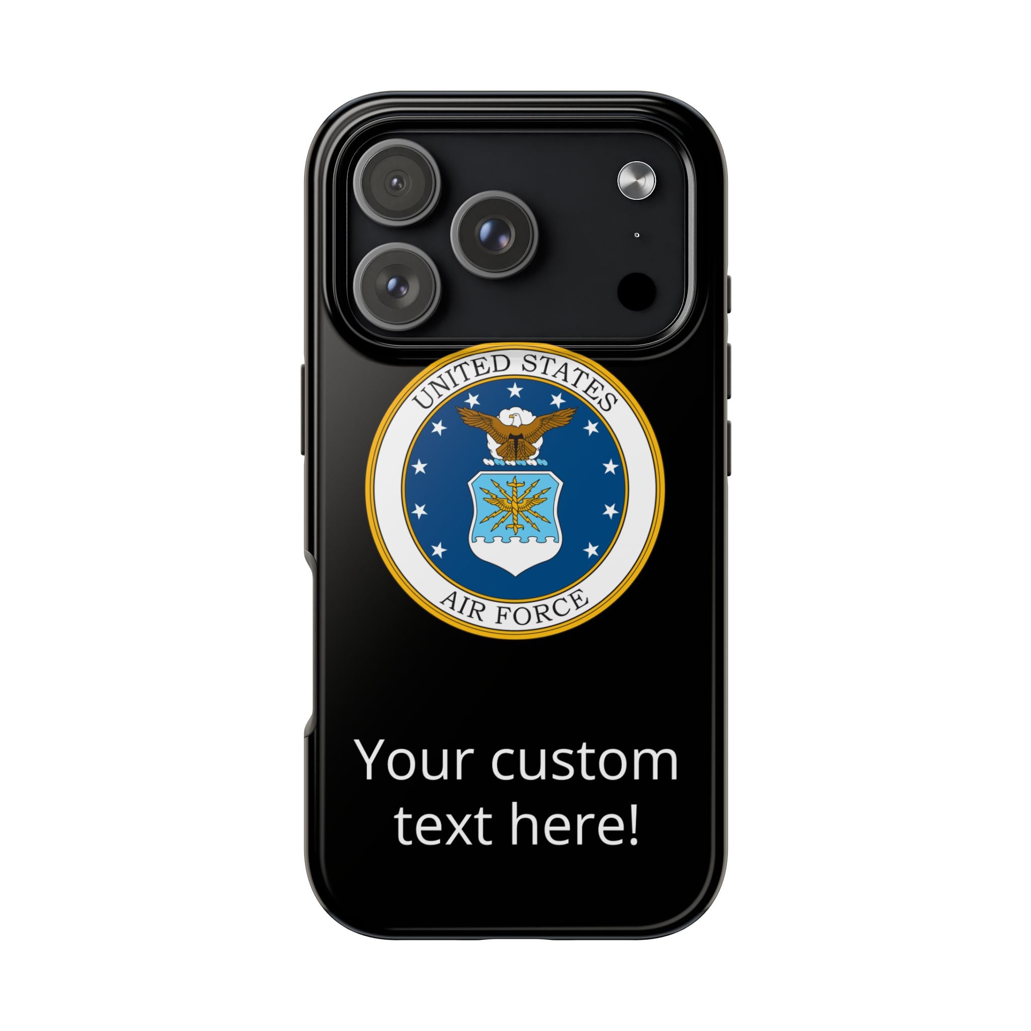 USAF Tough Phone Case — Personalized United States Air Force Emblem
