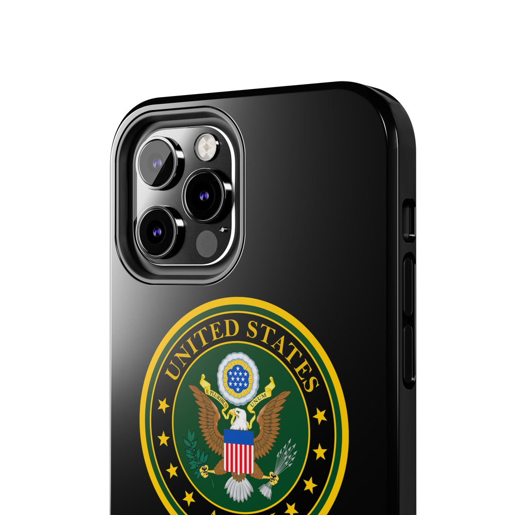 Army Emblem Tough Phone Case — Custom Text Military iPhone Cover