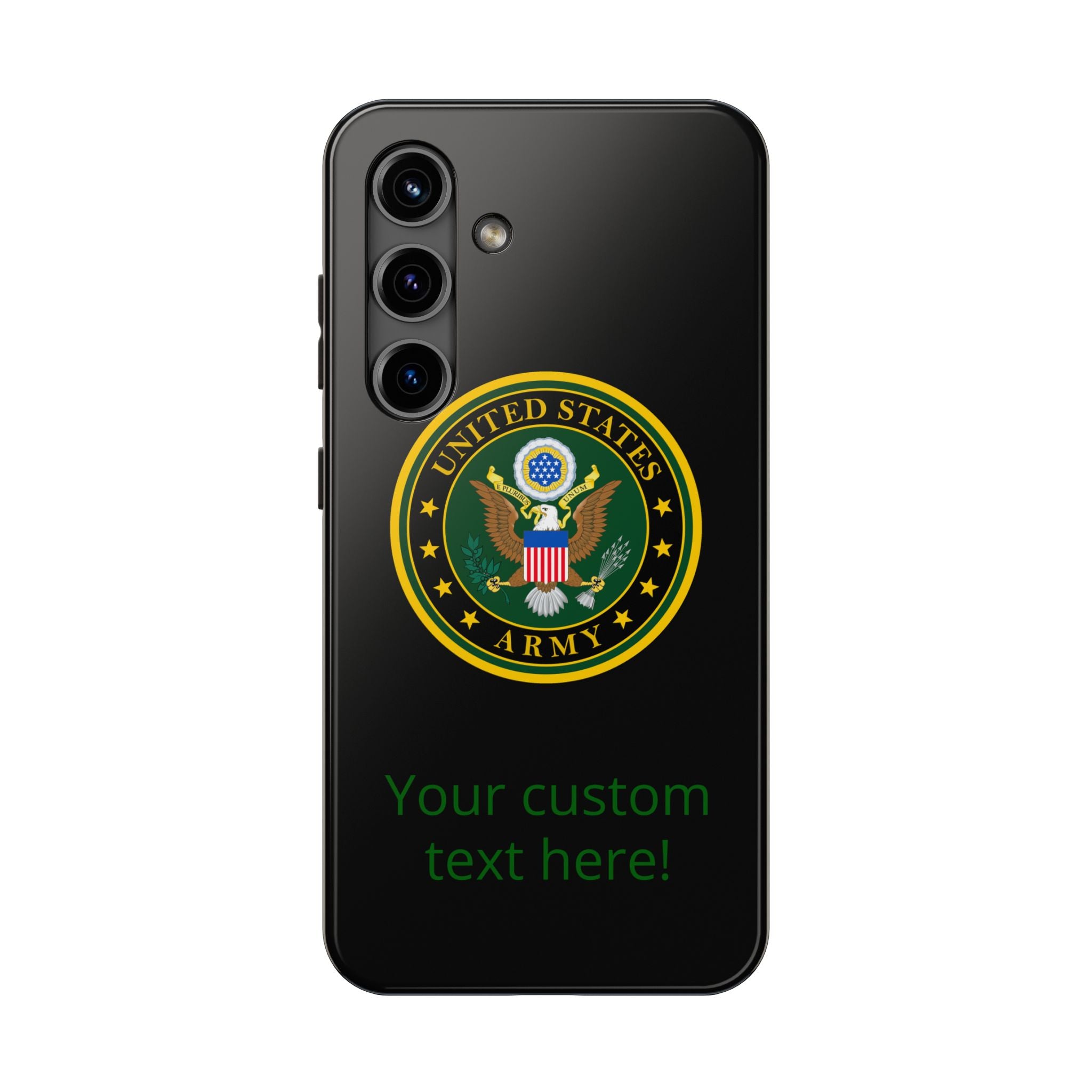 Army Emblem Tough Phone Case — Custom Text Military iPhone Cover