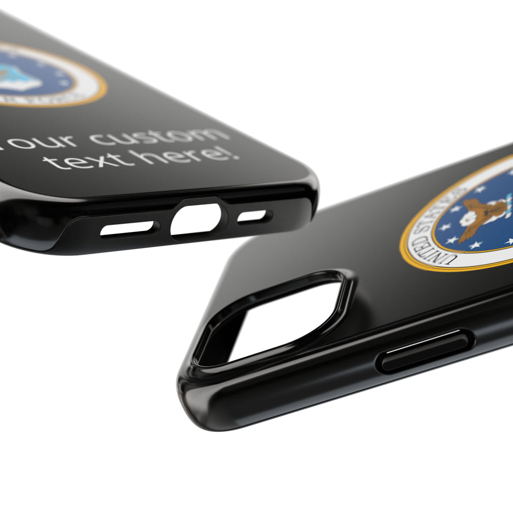 USAF Tough Phone Case — Personalized United States Air Force Emblem