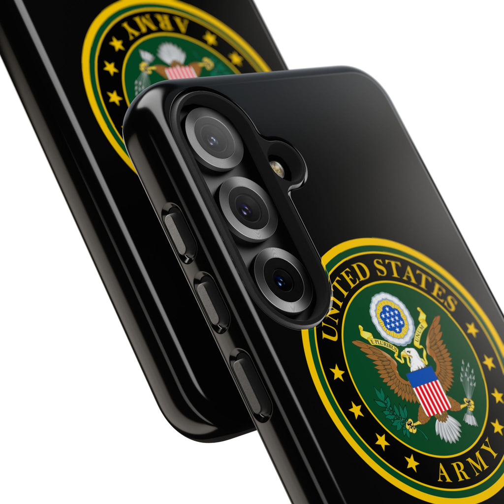 Army Emblem Tough Phone Case — Custom Text Military iPhone Cover