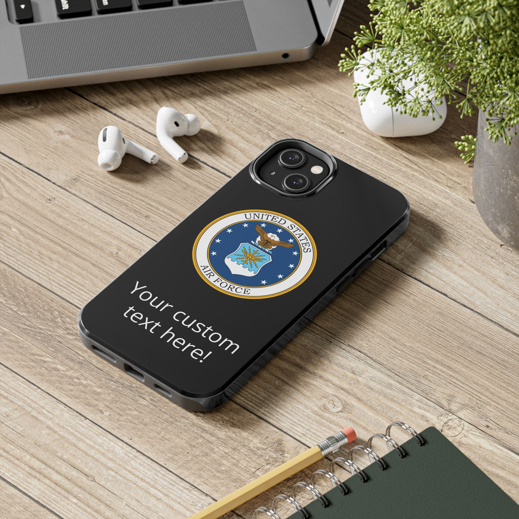 USAF Tough Phone Case — Personalized United States Air Force Emblem