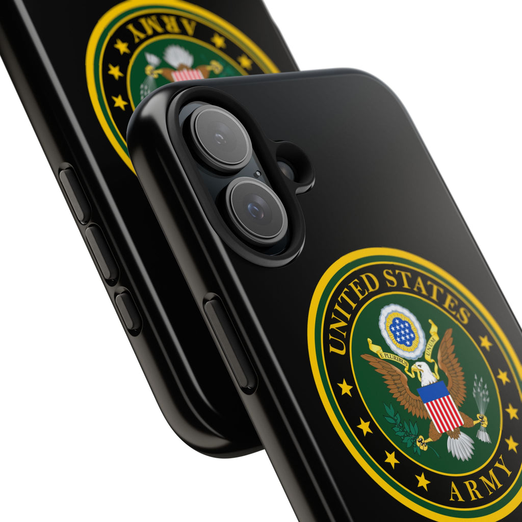 Army Emblem Tough Phone Case — Custom Text Military iPhone Cover