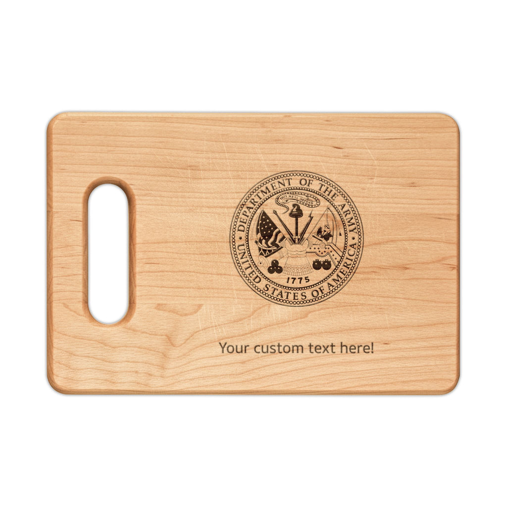 Engraved Wooden Cutting Board with Vintage Seal — Personalized Kitchen Gift