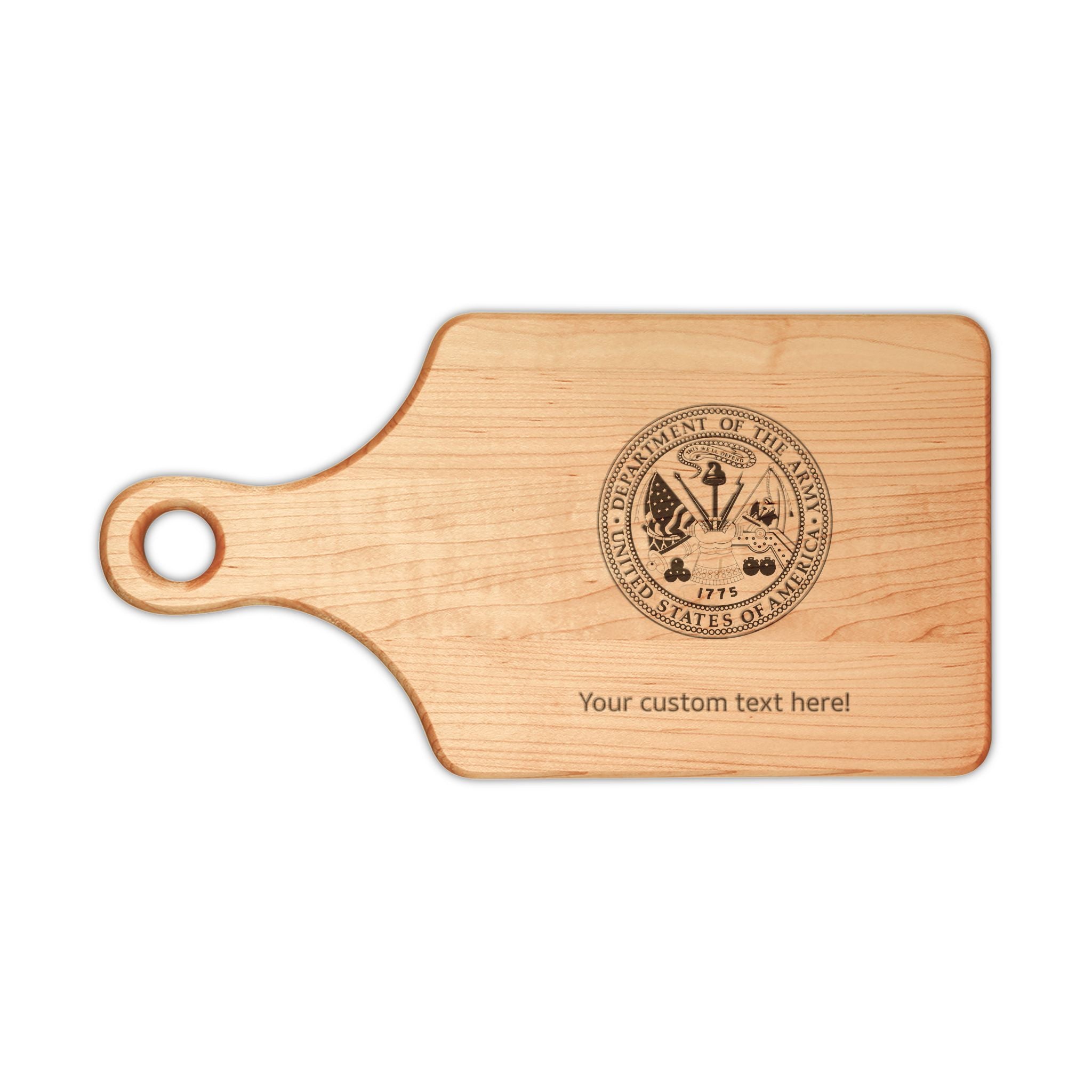 Engraved Wooden Cutting Board with Vintage Seal — Personalized Kitchen Gift