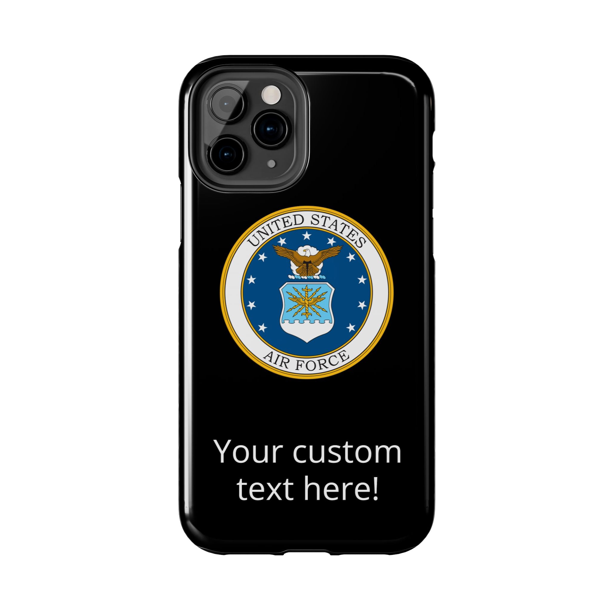 USAF Tough Phone Case — Personalized United States Air Force Emblem