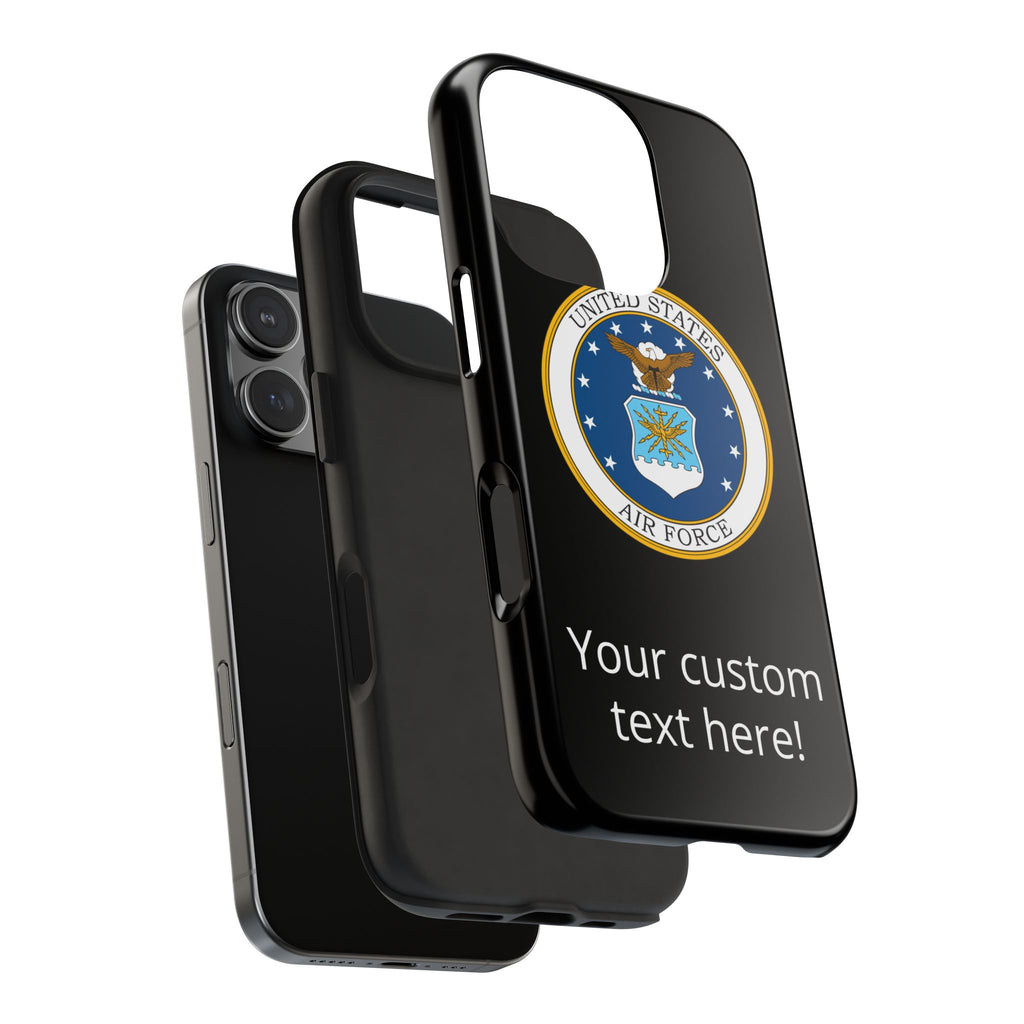 USAF Tough Phone Case — Personalized United States Air Force Emblem